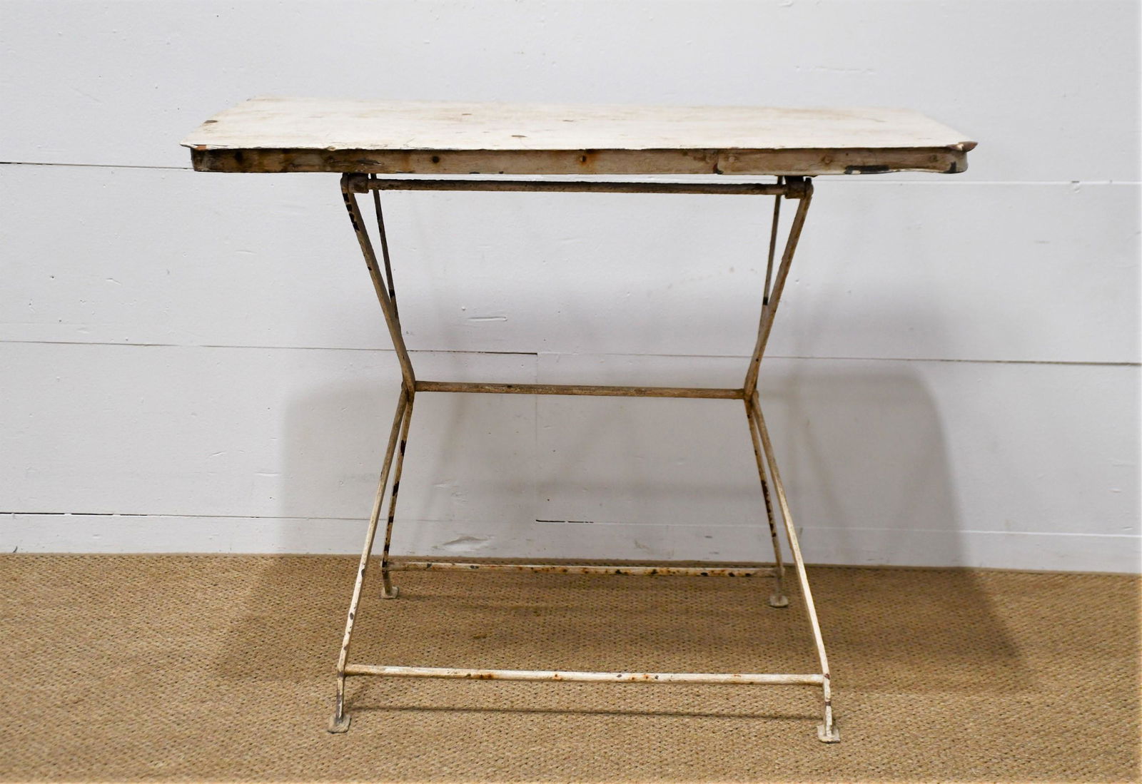 French Folding Metal Bistro Table 30 1/2"H  x  39"L  x  25 1/2"W (1 of 3)