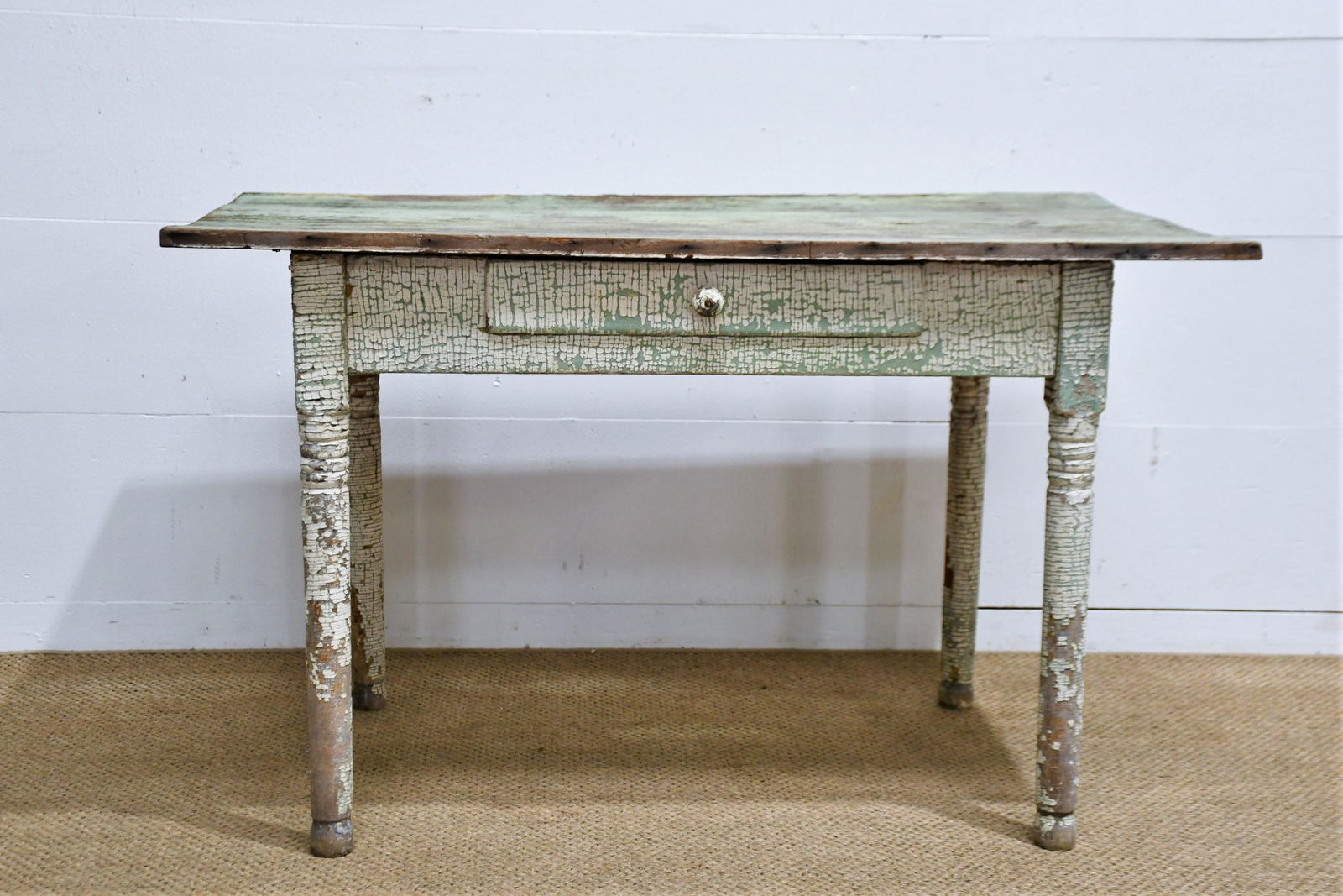 Chippy Painted Farm Table 28"H  x  47 1/2"L  x  27"W (1 of 4)