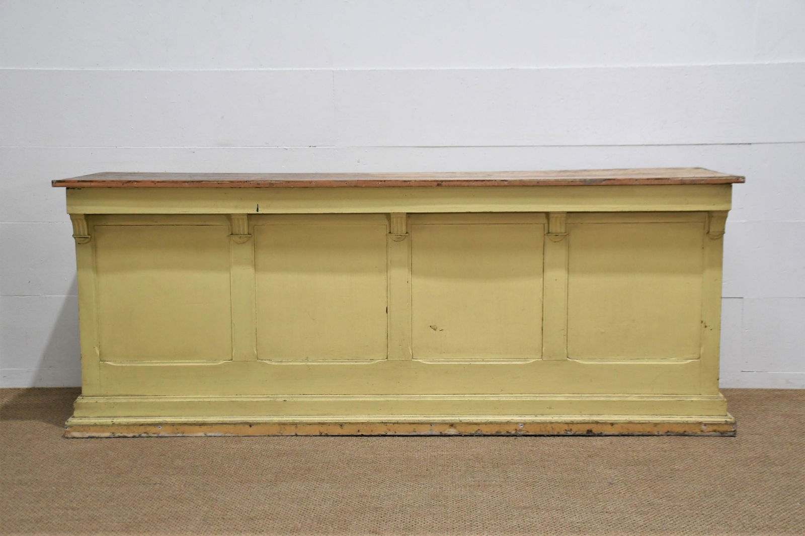 Painted Country Store Counter 33 1/2"H,   85"L,   23"W (1 of 5)