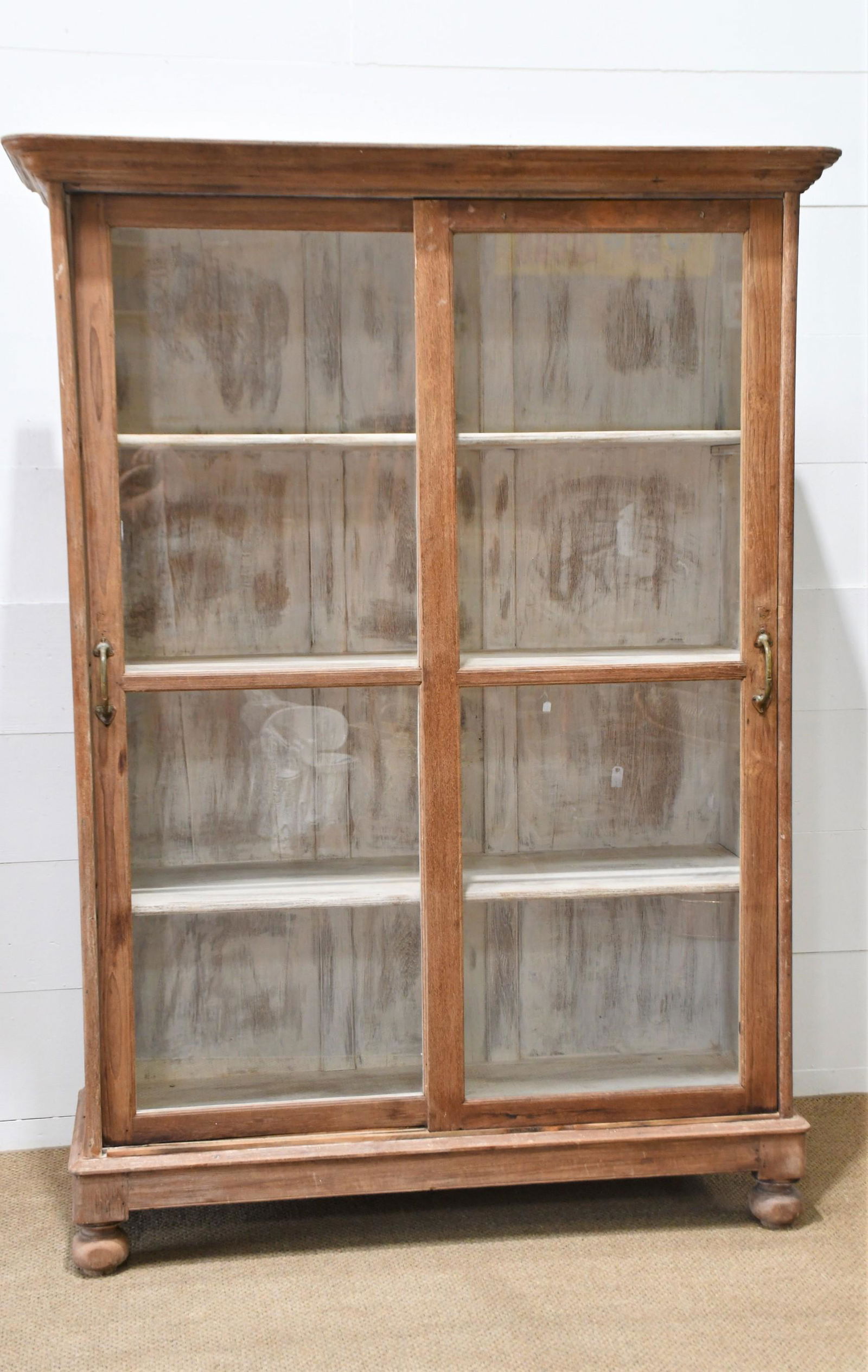 Store Display Cabinet w/ Sliding Doors 82"H  x  58 1/2"L  x  21"W (1 of 4)