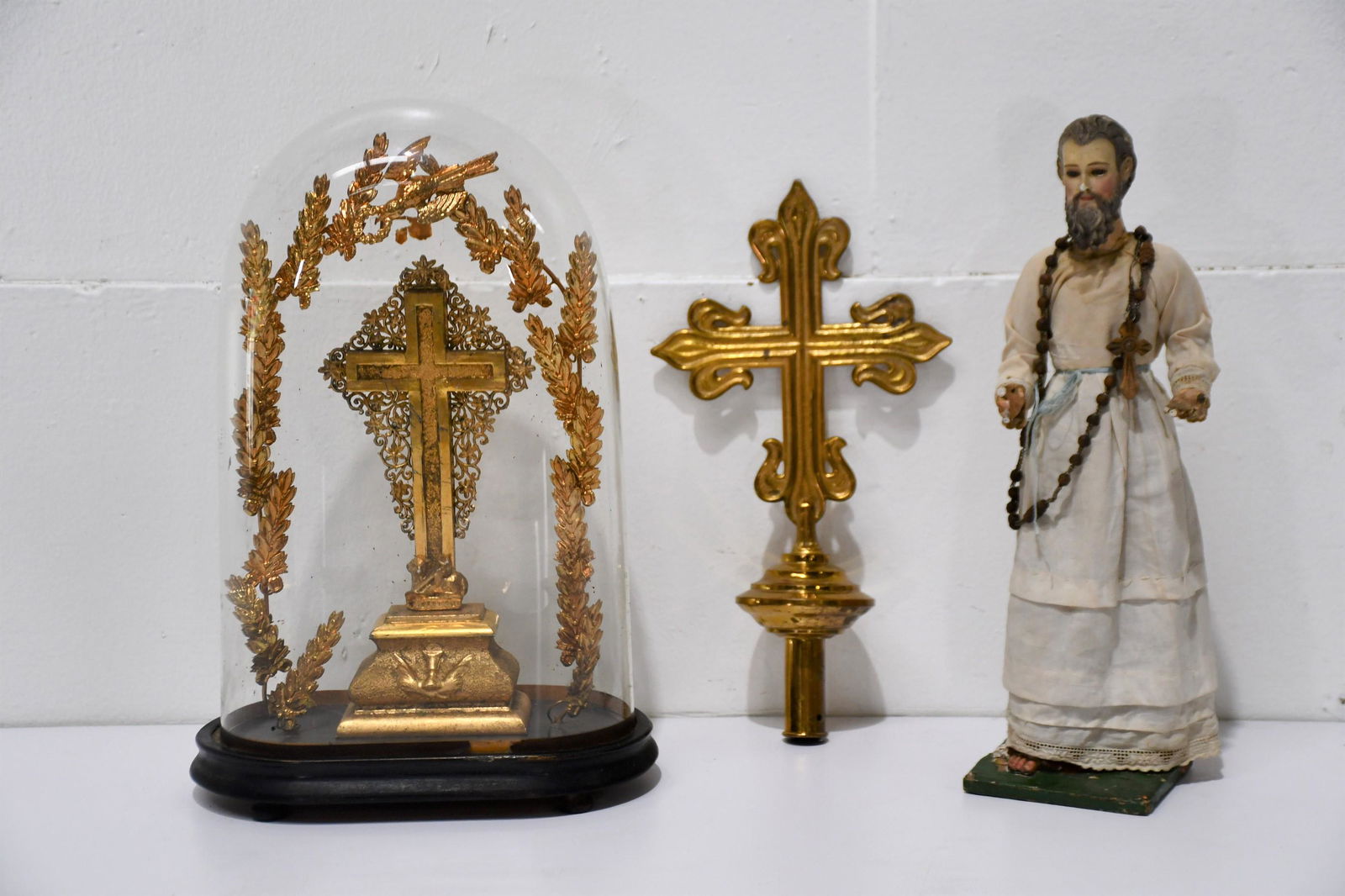 3 PC Religious Lot 16"H  x  10"L  x  5"W   /   15"H  x  5"L  x  4"W   /   12"H  x  7"H  x  3"W (1 of 6)