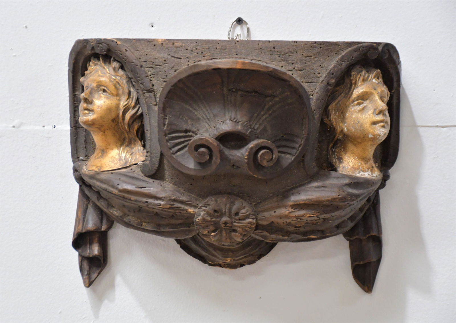 French Carved Architectural Fragment 10 1/2"  x  13 1/2" (1 of 4)