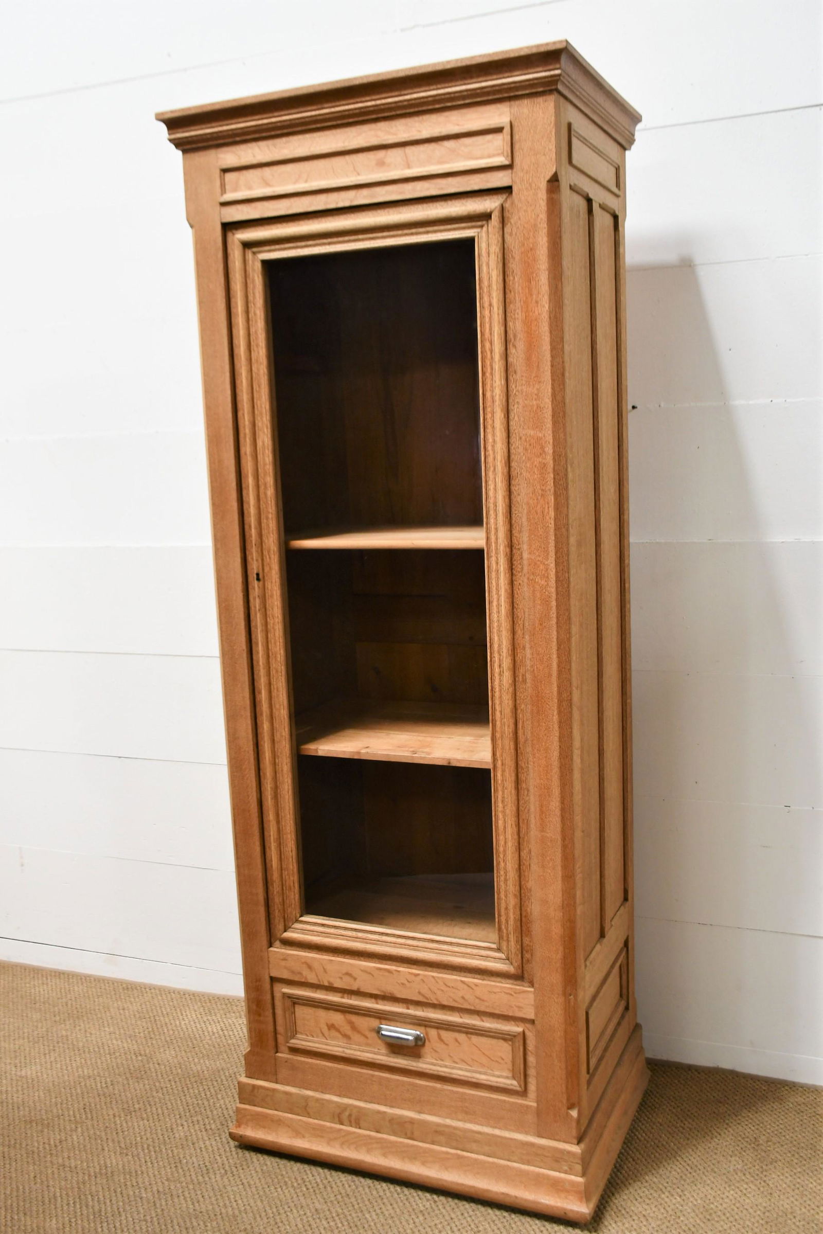 French Bleached One Door Bookcase 81 1/2"H,   30"  x   21" (1 of 3)