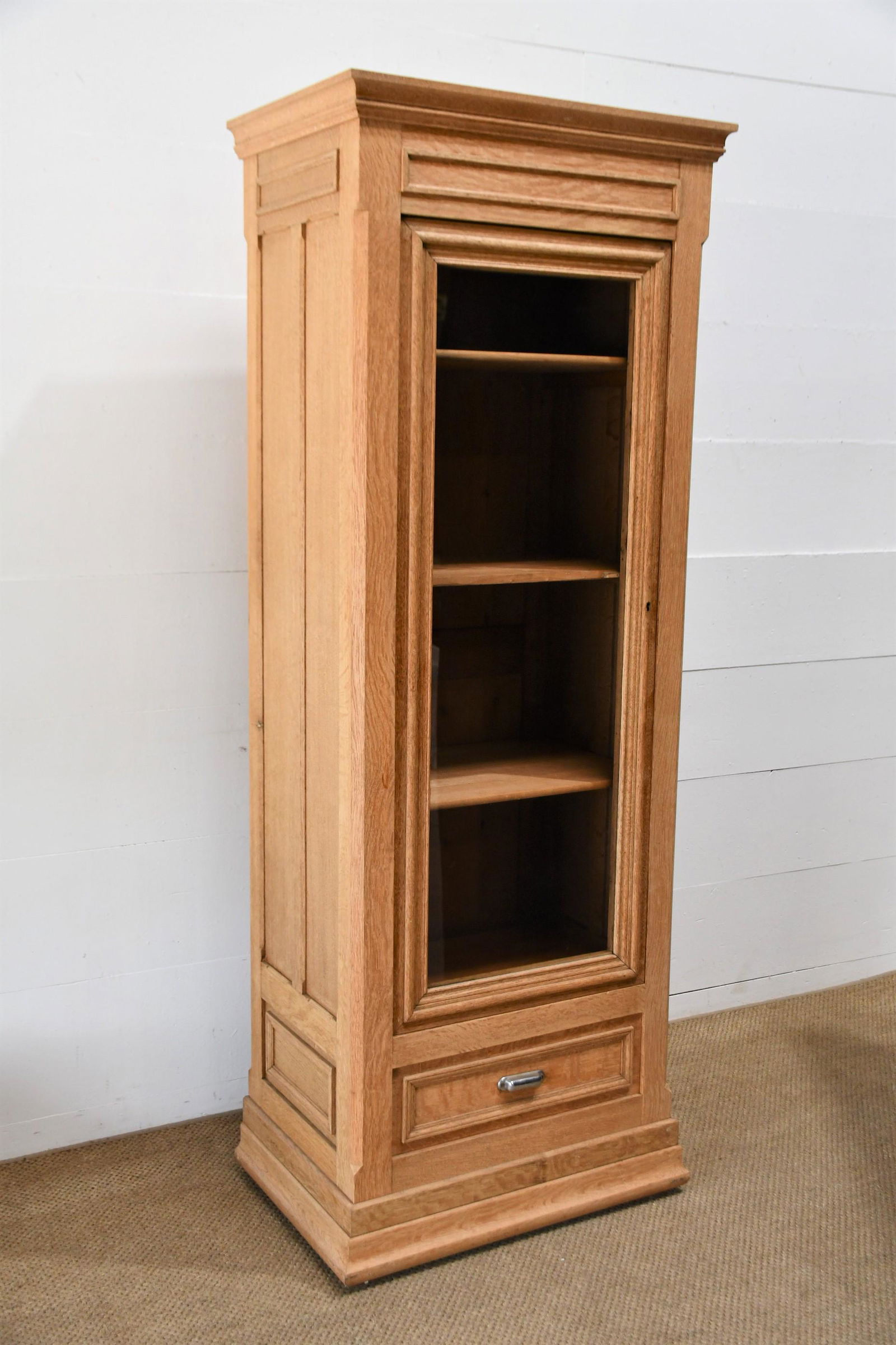 French Bleached One Door Bookcase 81 1/2"H,   30"  x   21" (1 of 5)