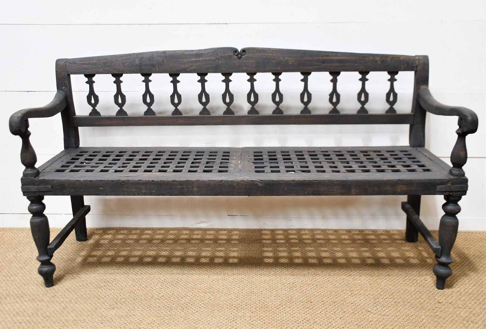 Painted Country Estate Garden Bench 33"H  x  60"L  x  21"W (1 of 4)