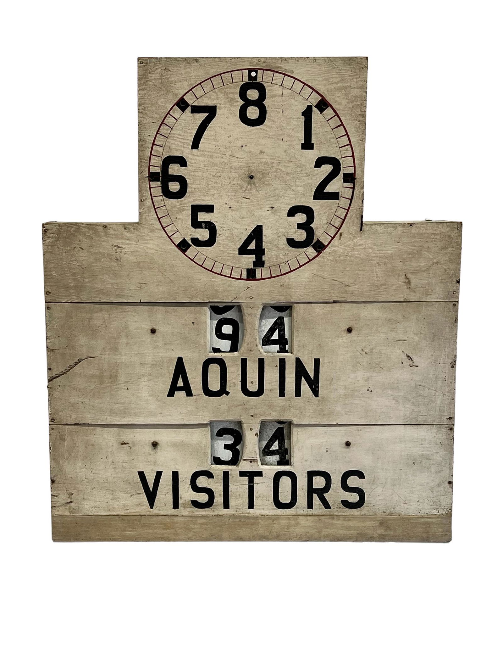 Early 1900's Wooden Scoreboard 46 5/8"H,   39 1/2"L,   4 1/4"W (1 of 6)