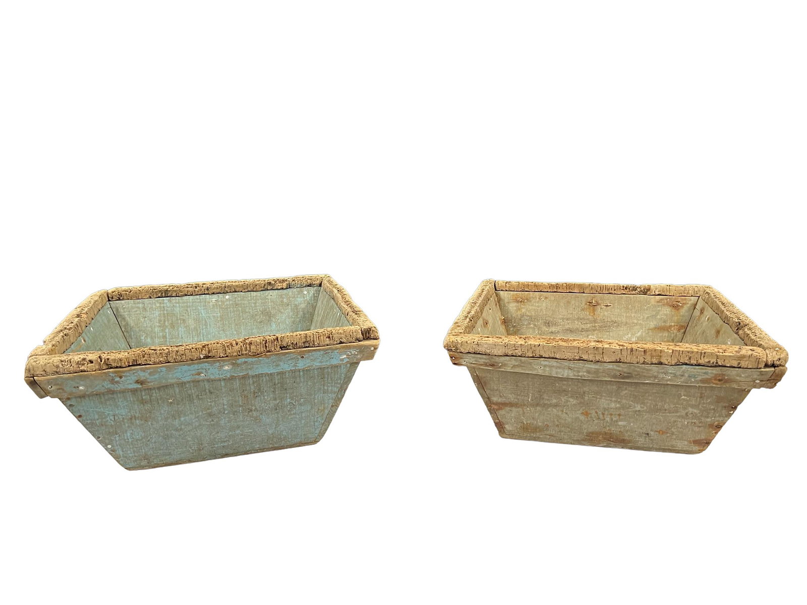 2 PC French Fish Gathering Boxes 9 1/2"H x 21"Lx 21"W (largest) (1 of 5)