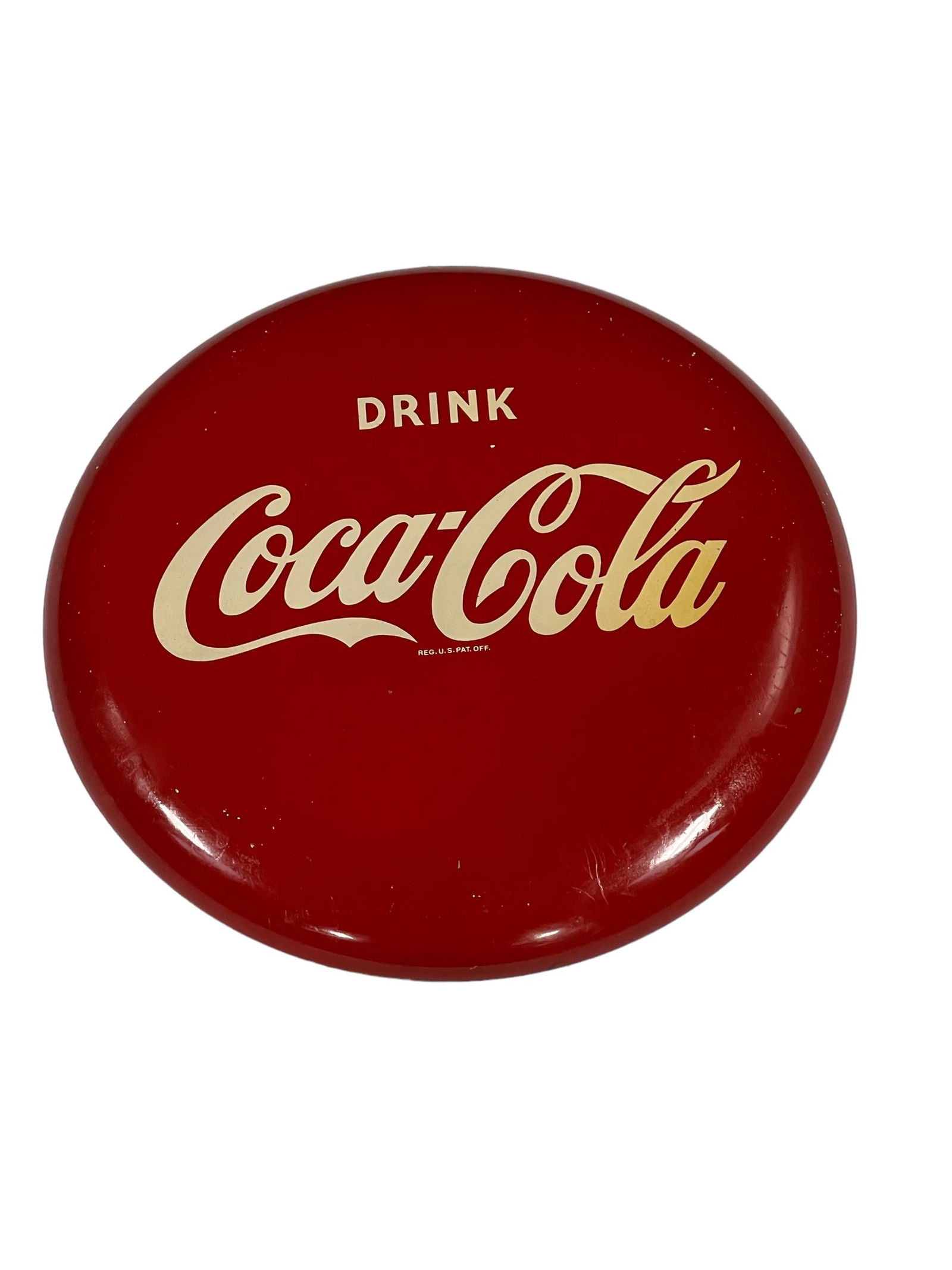 Small Coca - Cola Button 12" Diam. (1 of 3)