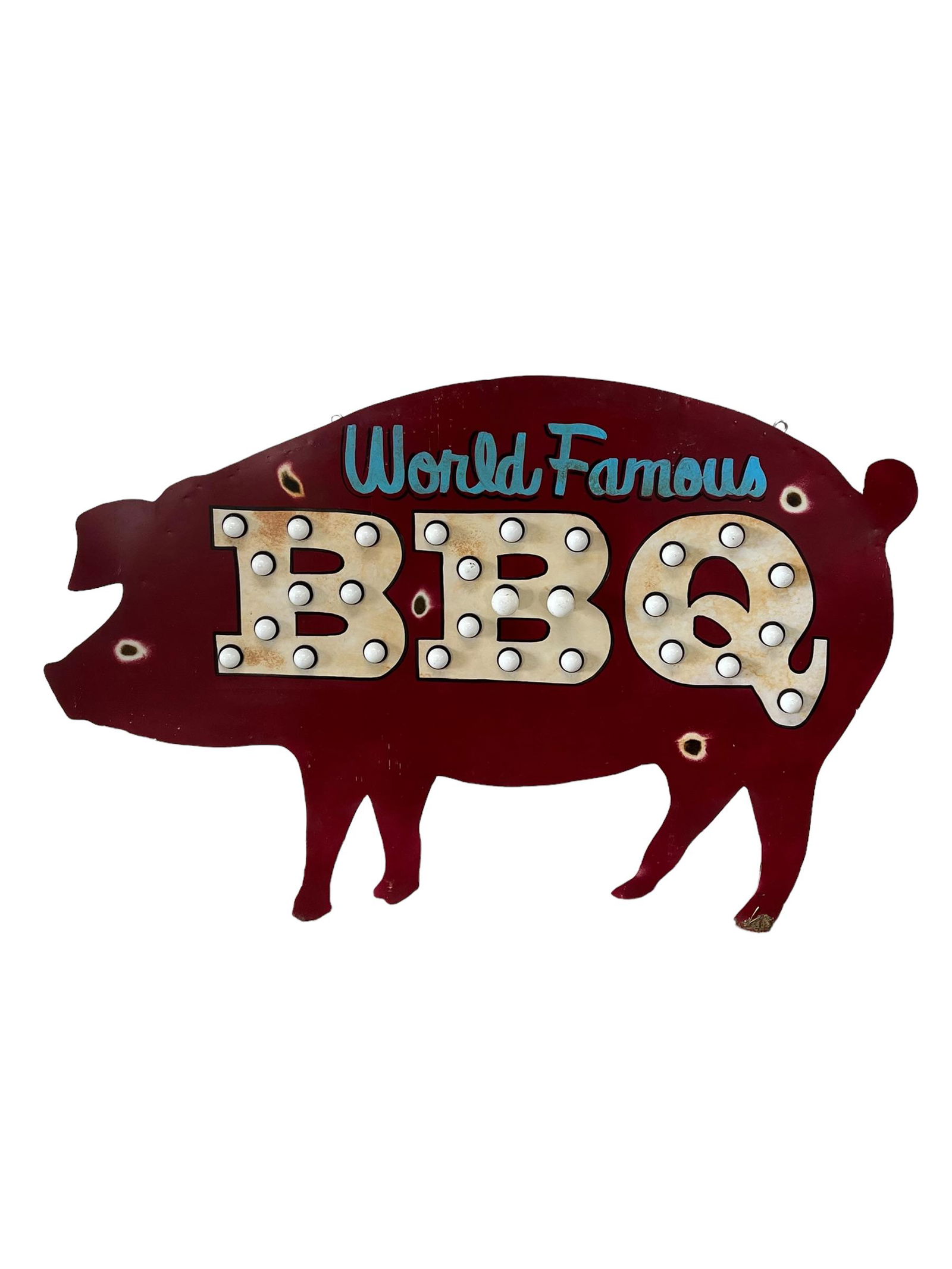 Lighted Pig BBQ Sign  -   *work 37 12"H x 60"L (1 of 6)