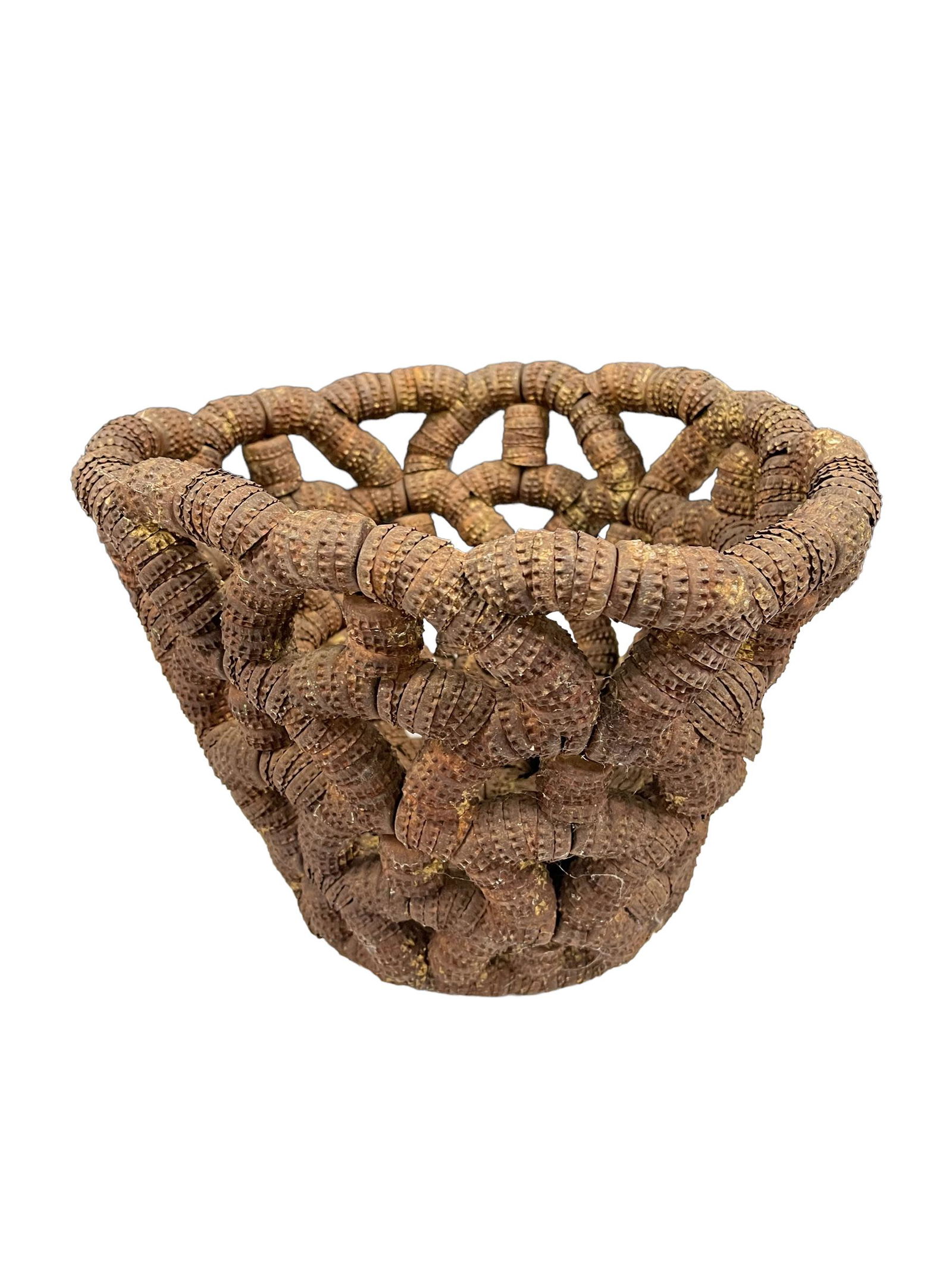 Bottle Cap Folk Art Basket 11"H x 15" Diam. (1275) on Jan 06, 2023