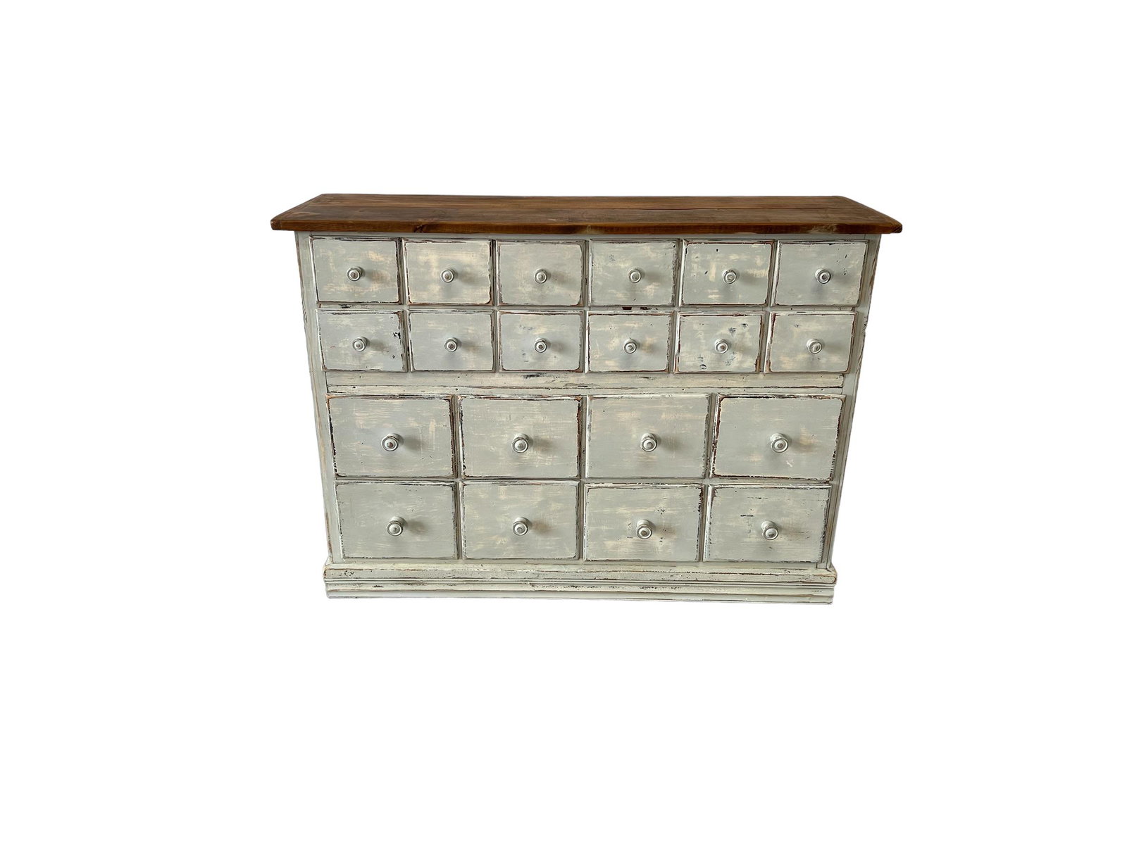 French Painted Apothecary Drawer Unit 36"H x 50 5/8"L x 17"W (1 of 4)