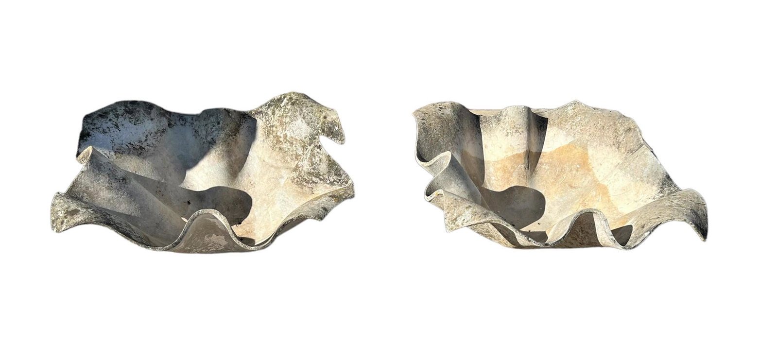 Pair of Handkerchief Willy Guhl Planters 13"H x 38"L x 38"W: Pair of Handkerchief Willy Guhl Planters 13"H x 38"L x 38"W