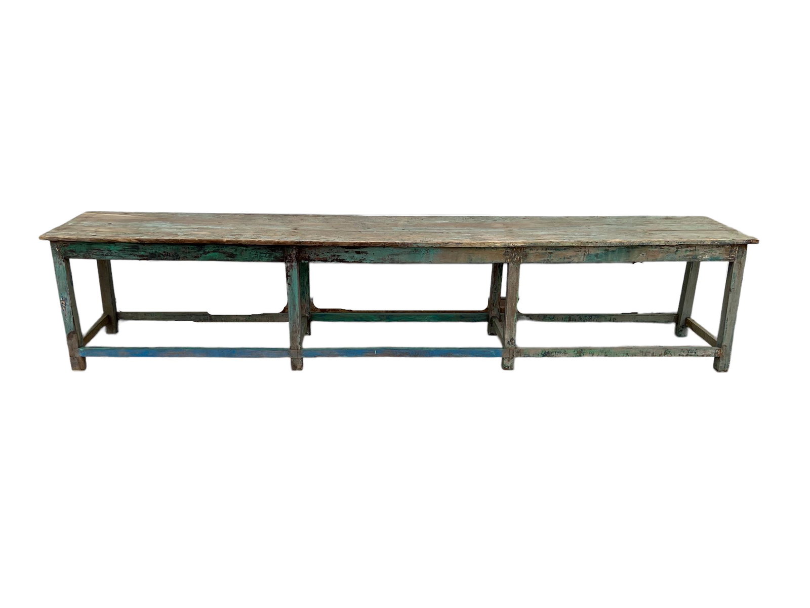 Painted Work Table 27 1/2"H,   132 1/2"L,   22 3/4"W (1 of 6)