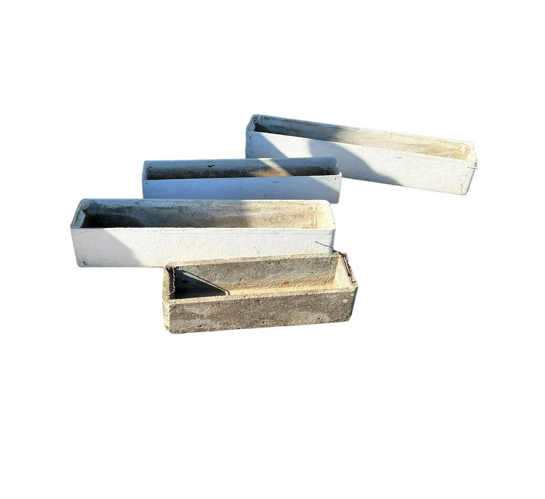 4 PC Willy Guhl Window Boxes 7"H x 39 1/2"L x 7"W largest: 4 PC Willy Guhl Window Boxes 7"H x 39 1/2"L x 7"W largest