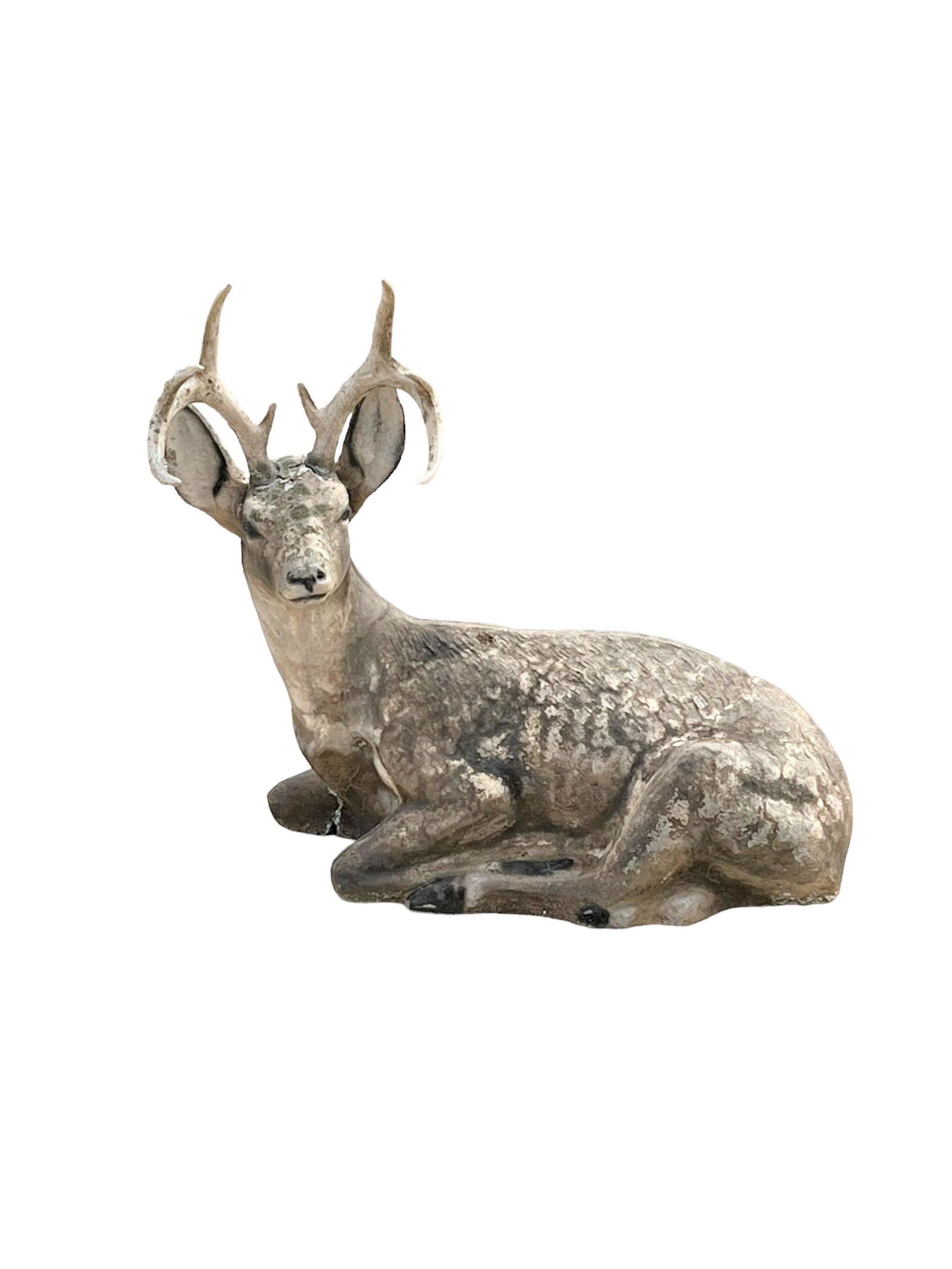 Concrete Deer 26 1/4"H,   27"L,   10"W (1 of 7)