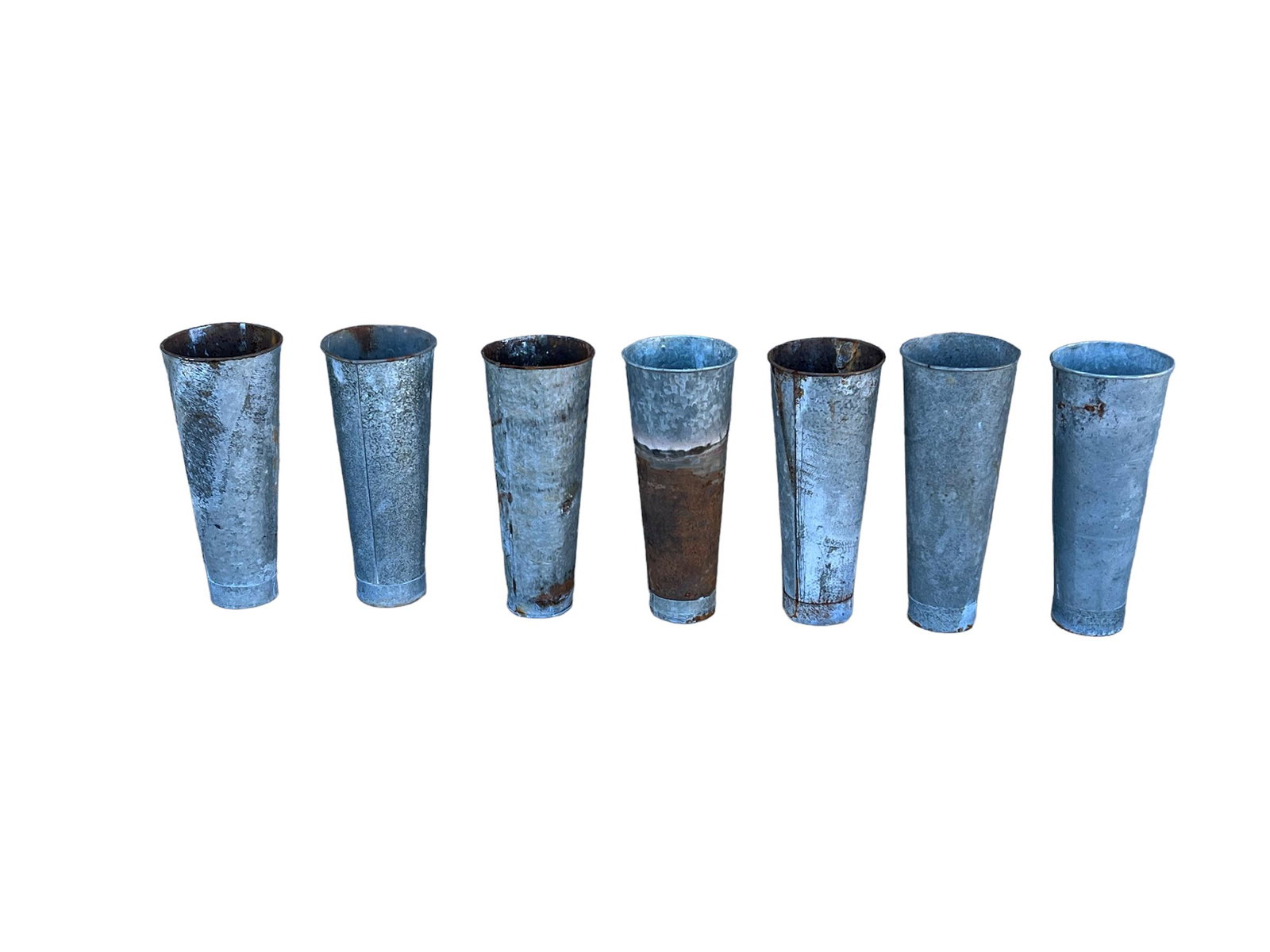 7 PC Galvanized Florist Buckets 21"H x 8 1/2" Diam. (1 of 6)
