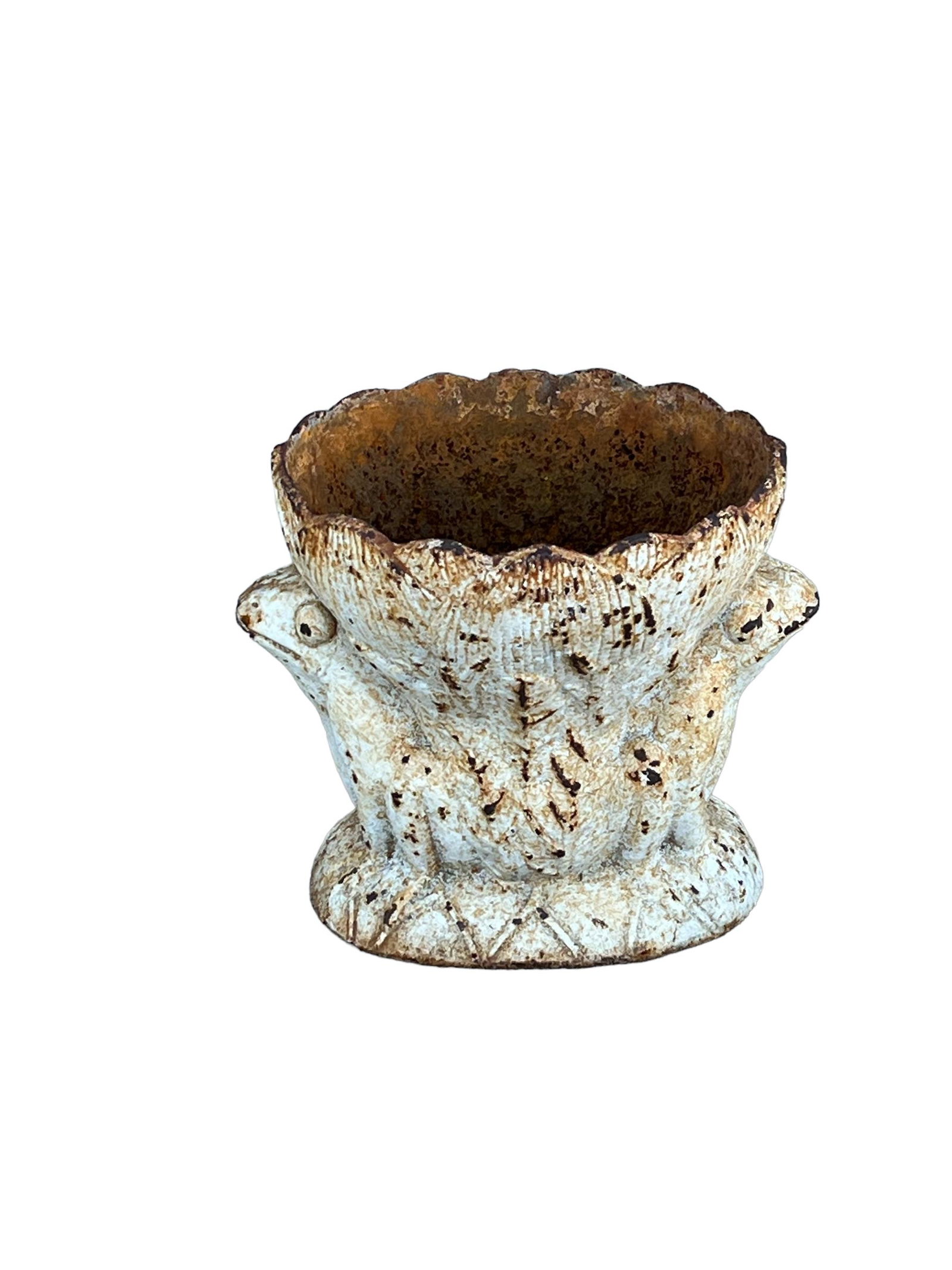 Cast Iron Frog Planter 9 1/2"H x 9" Diam. (1 of 4)