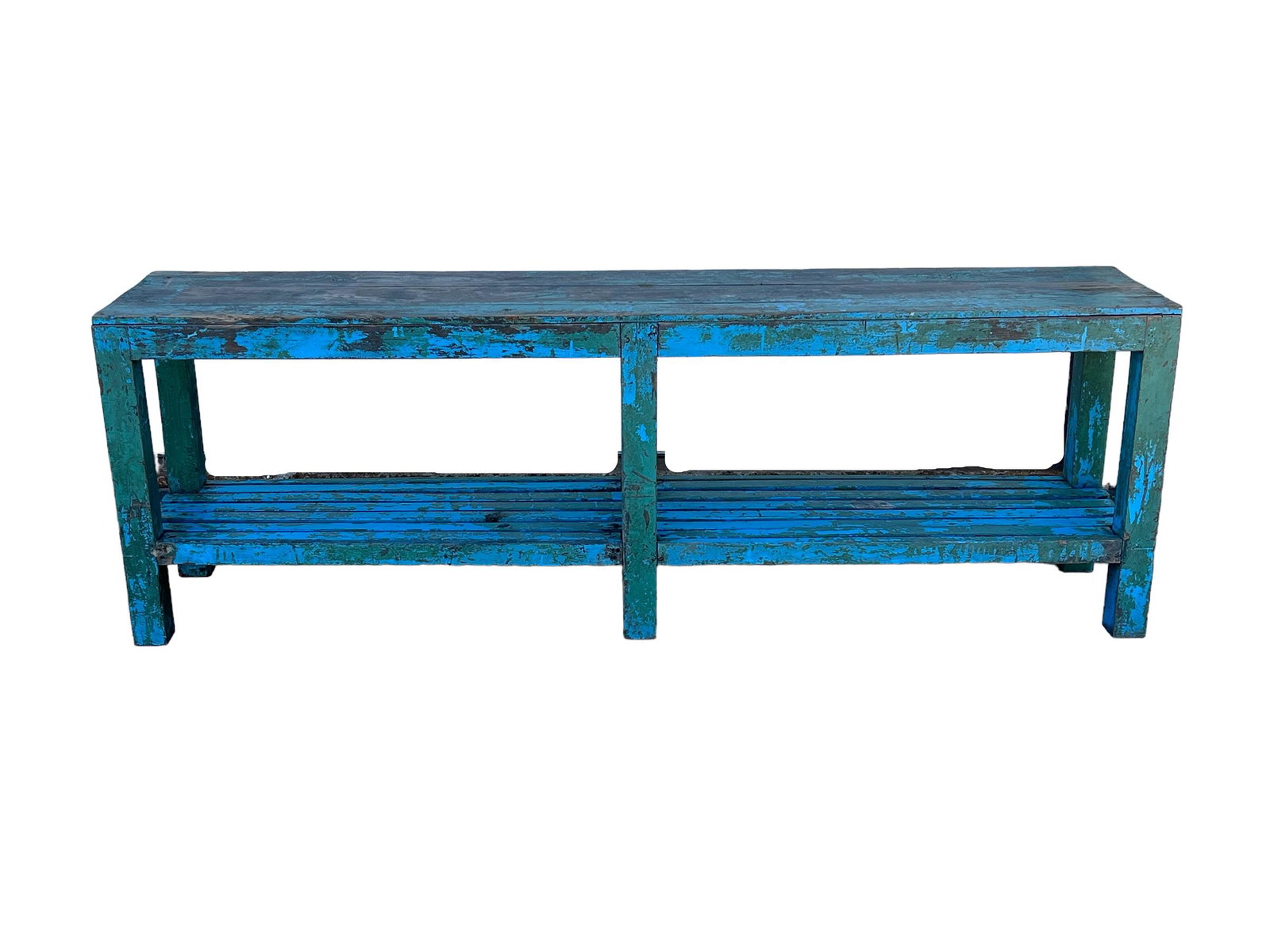 Painted Work Table 30 1/4"H,   89 3/4"L,   17 3/4"W (1 of 6)