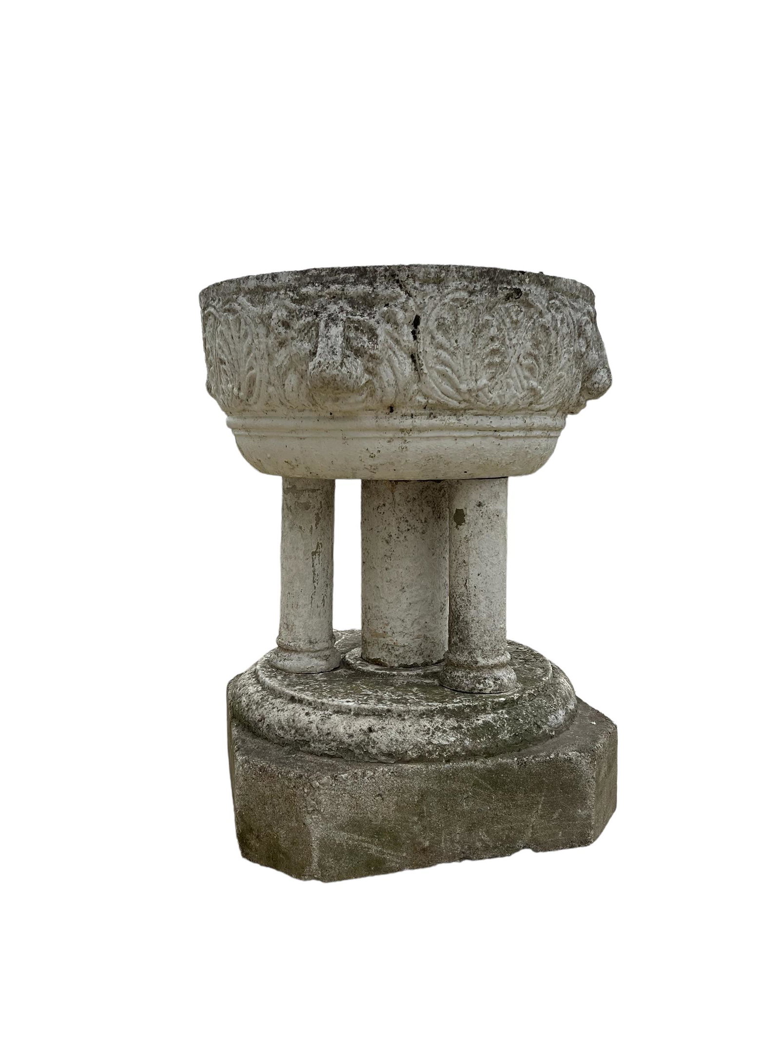 Early English Concrete Planter 43"H x 18"L x 18"W (1 of 7)