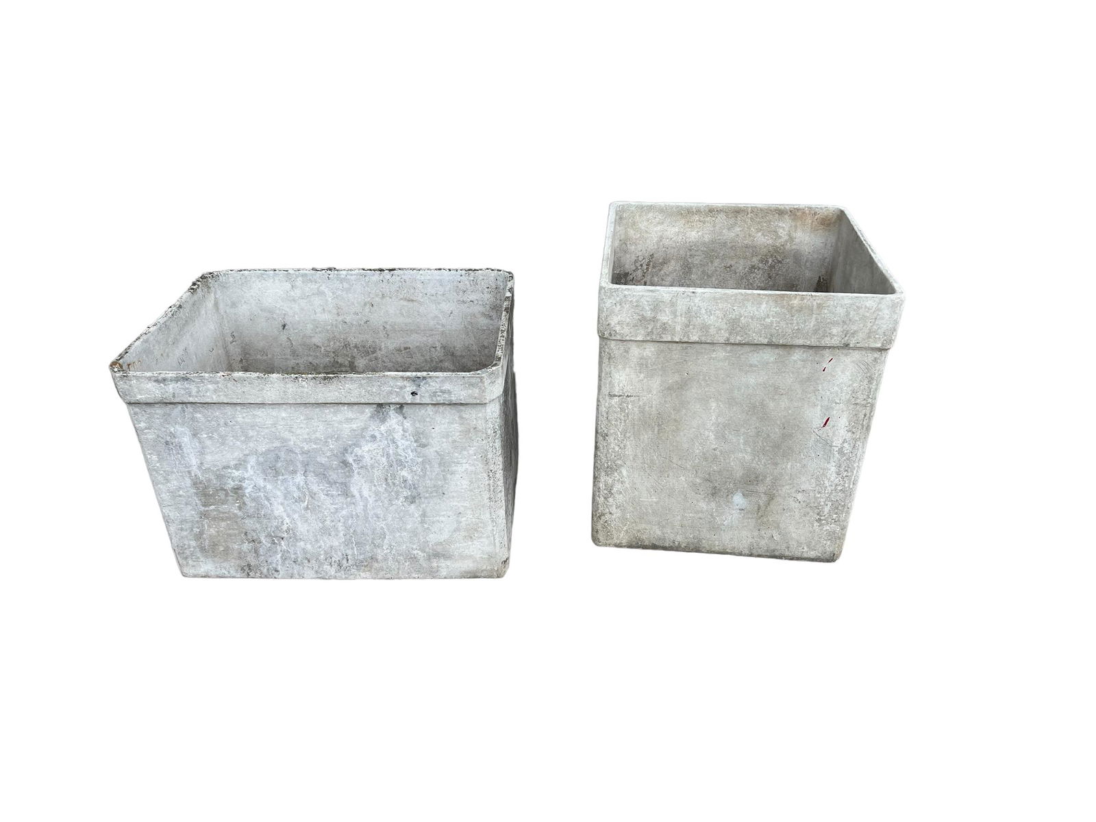 2pc. Lot of Willy Guhl Planter Boxes 24 1/4"H,   20 1/2"  x   20 3/4"    /    20"H,   28"  x   20 (1 of 6)