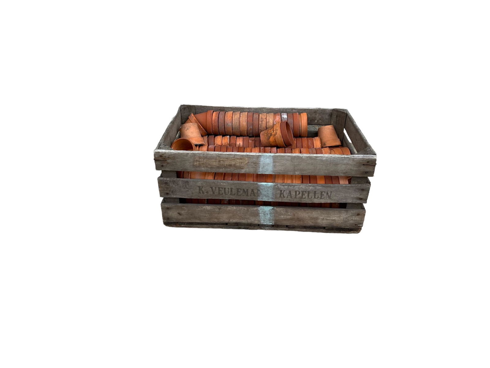 Crate of French Terra Cotta Pots 12"H x 22"L x 15"W (1 of 5)