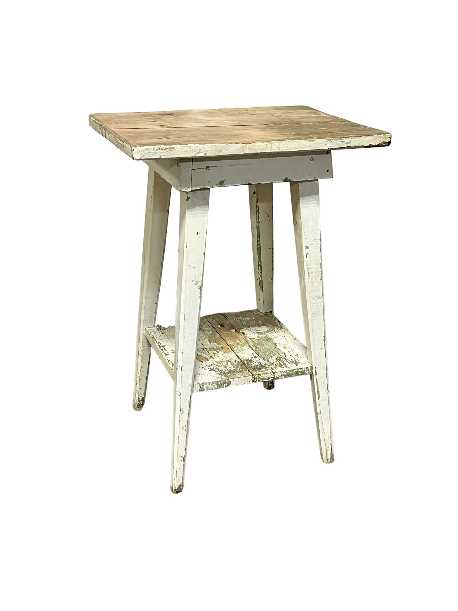 Pa. White Painted Side Table 32"H,   22 5/8"  x   16 5/8" (1 of 4)