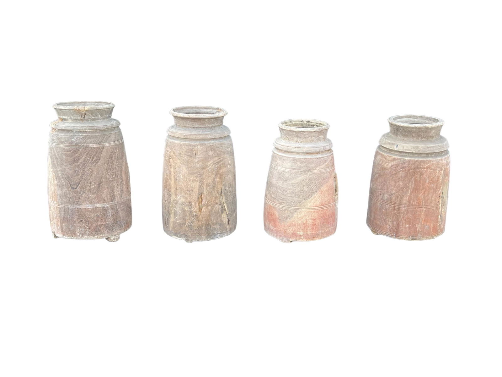 4pc. Lot of Turn Wood Vases tallest  -   20"H,   11 1/4" diam. (1 of 13)