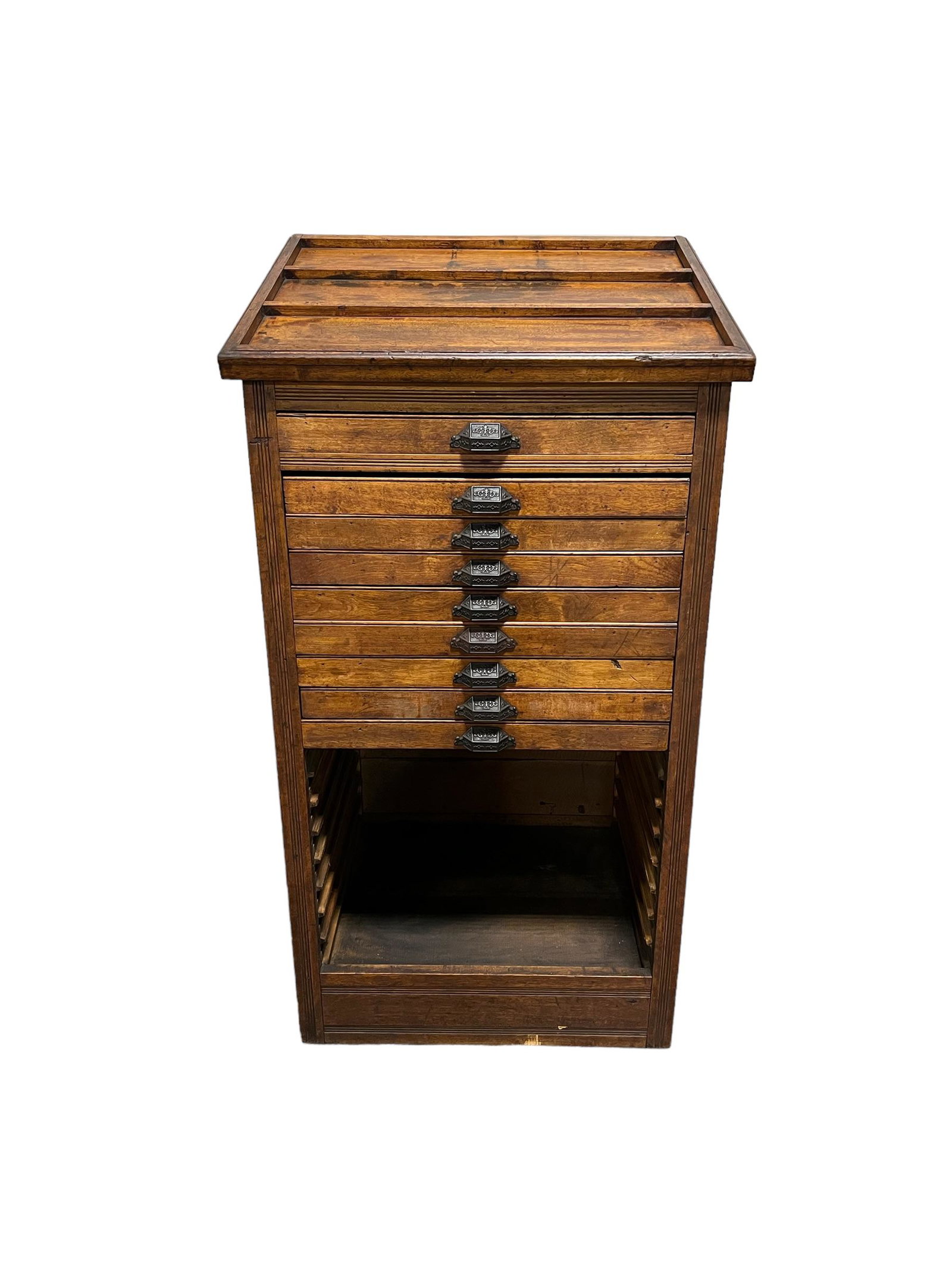 Printer's Cabinet 51 1/2"H,   27 1/8"(side-side),   20 7/8"(front-back) (1 of 5)