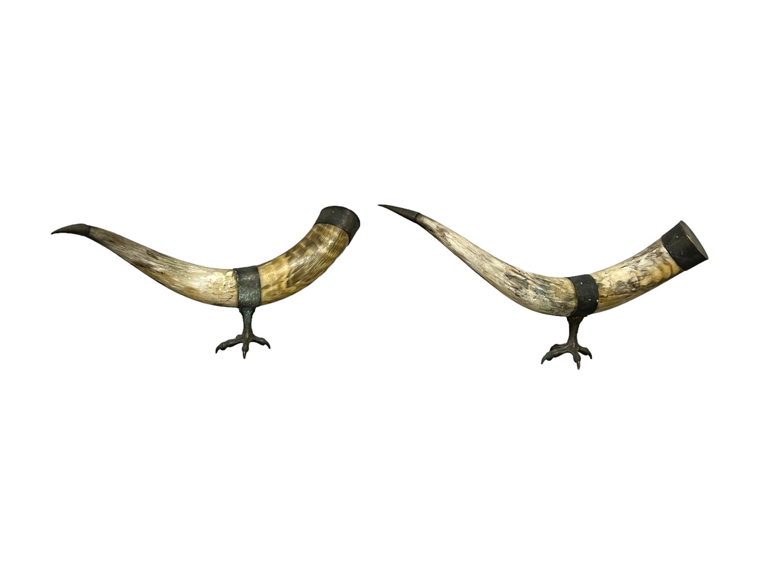 Pair of Horn Lodge Decor 14"H, 31" x 8": Pair of Horn Lodge Decor 14"H, 31" x 8"