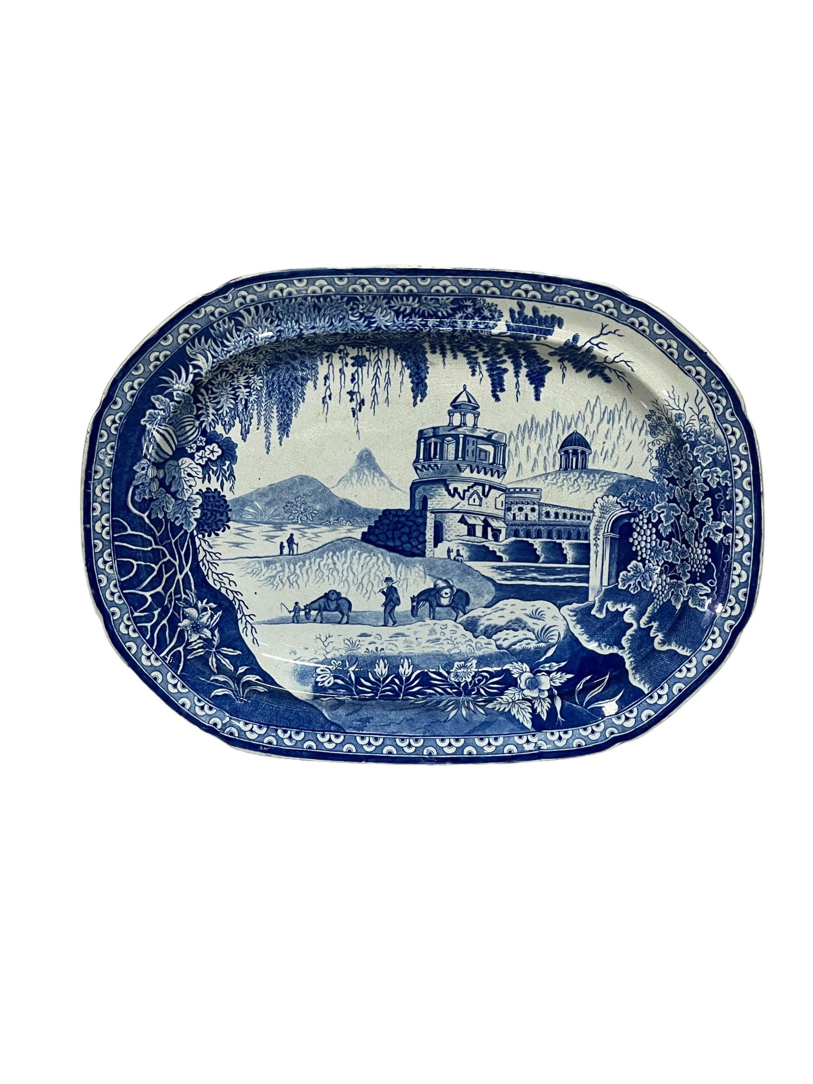 Flo Blue Platter 20 7/8" x 15 1/2": Flo Blue Platter 20 7/8" x 15 1/2"