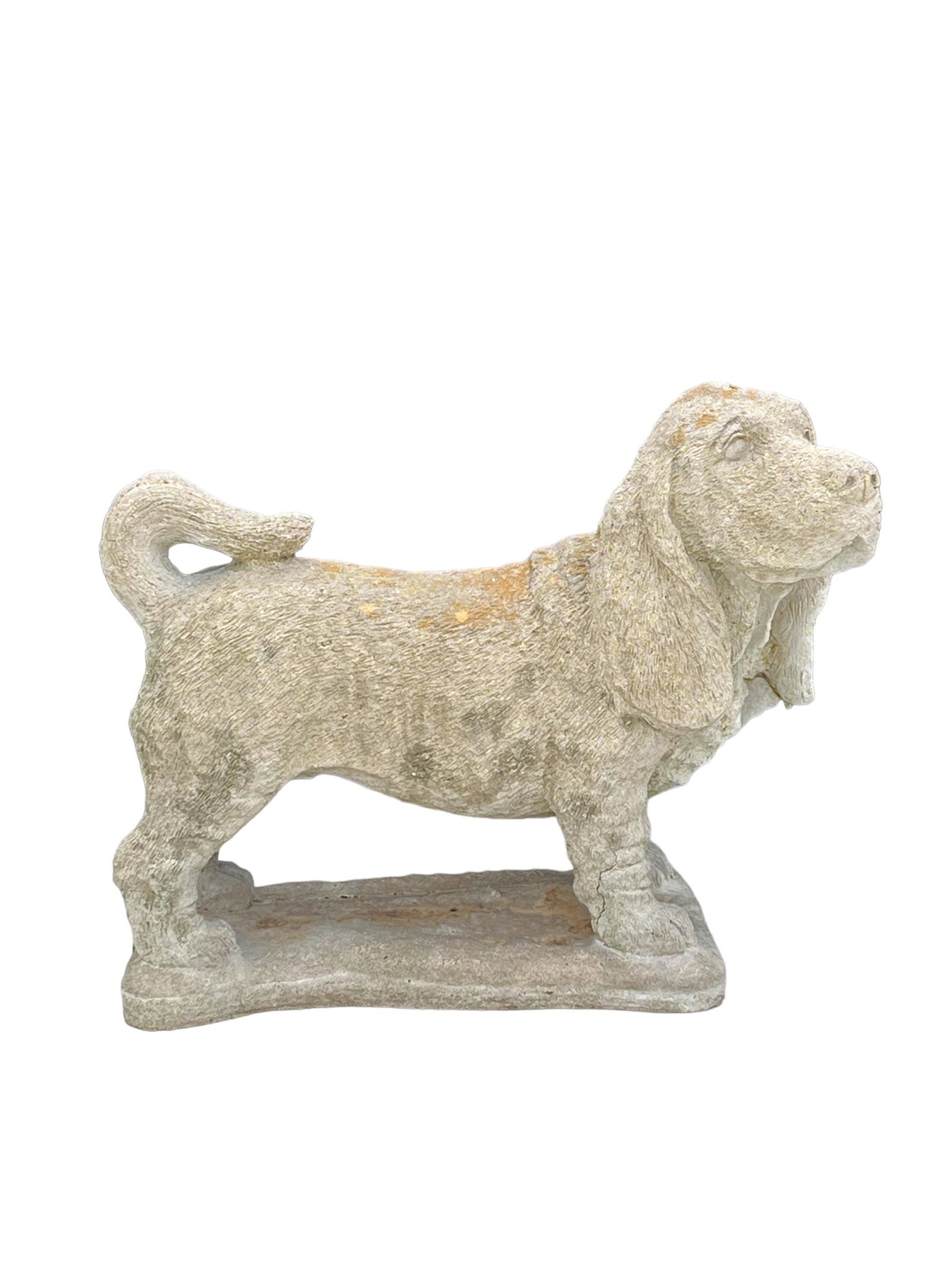 Concrete Dog 15 1/2"H,   19 1/2"  x   6 3/4" (1 of 8)