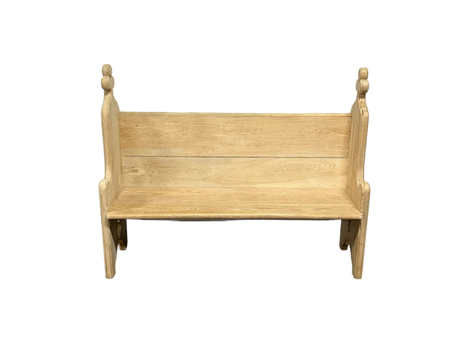 Bleached Gothic Church Pew 47 3/4"H, 60"L, 19 1/2"W / seat - 17"H: Bleached Gothic Church Pew 47 3/4"H, 60"L, 19 1/2"W / seat - 17"H