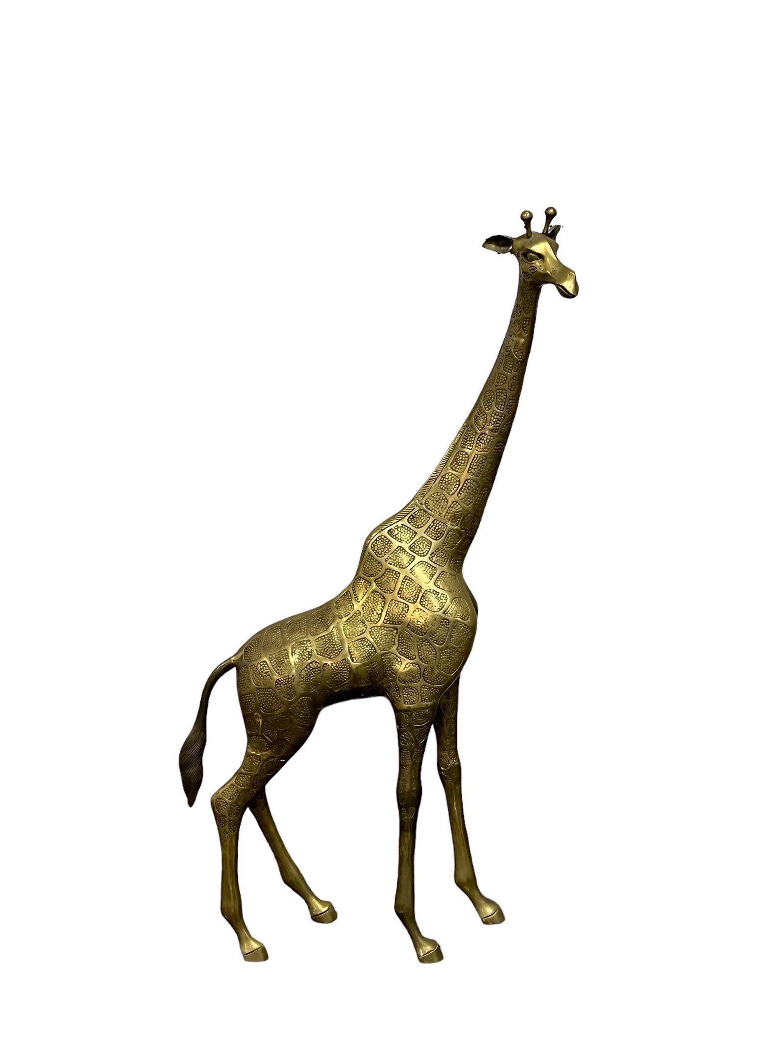 Mid Century Brass Giraffe 55 1/4"H,   28 1/2"  x   10 1/2" (1 of 11)