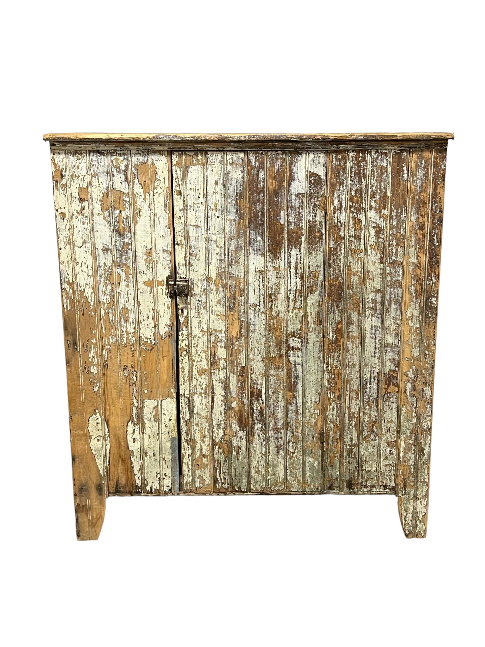 Ohio Painted One Door Farmhouse Cupboard 56 1/4"H,   51"L,   21 1/4"W (1 of 11)