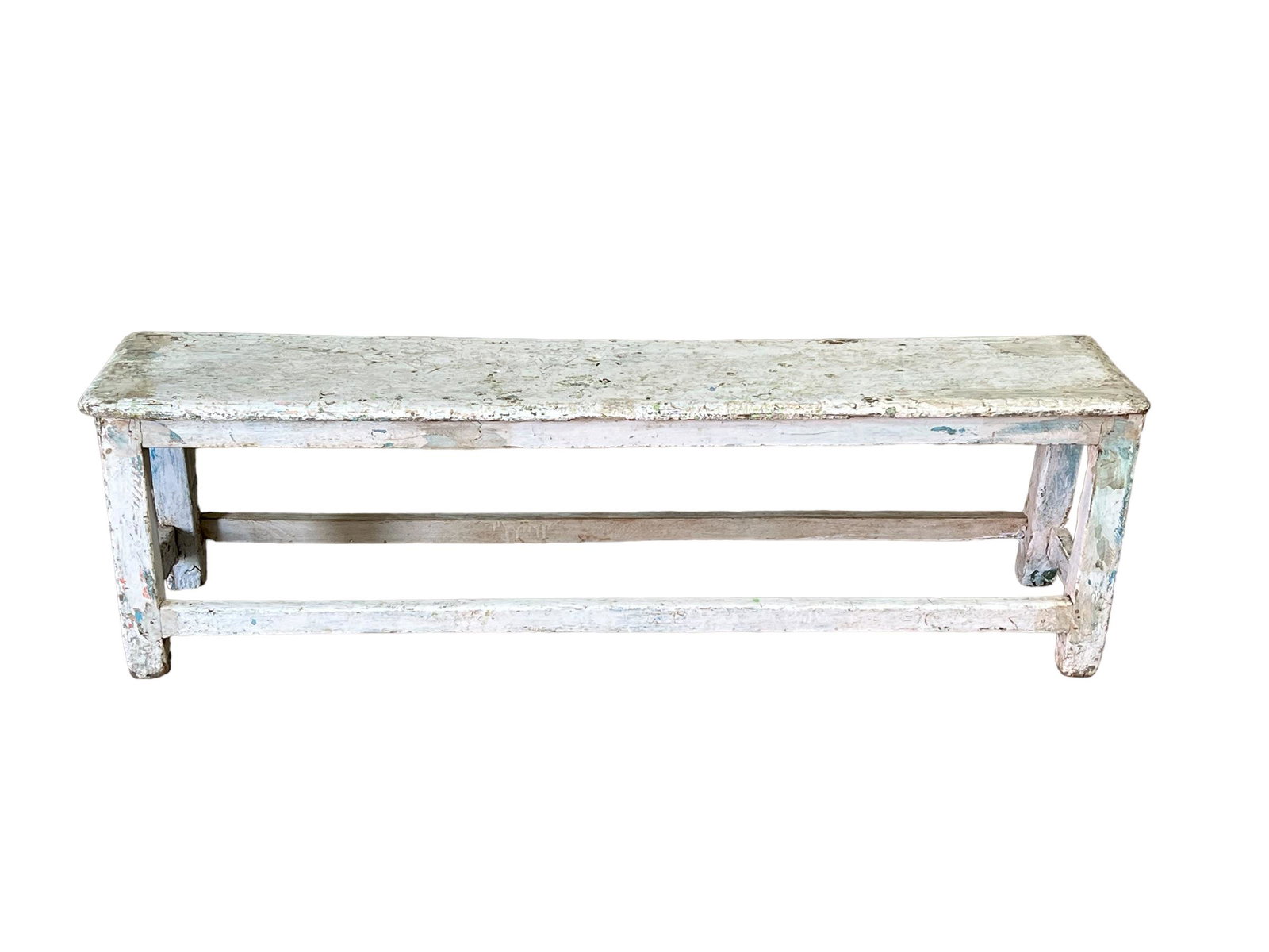 Country Painted Bench 17 1/2"H,   60 1/4"L,   13"W (1 of 7)