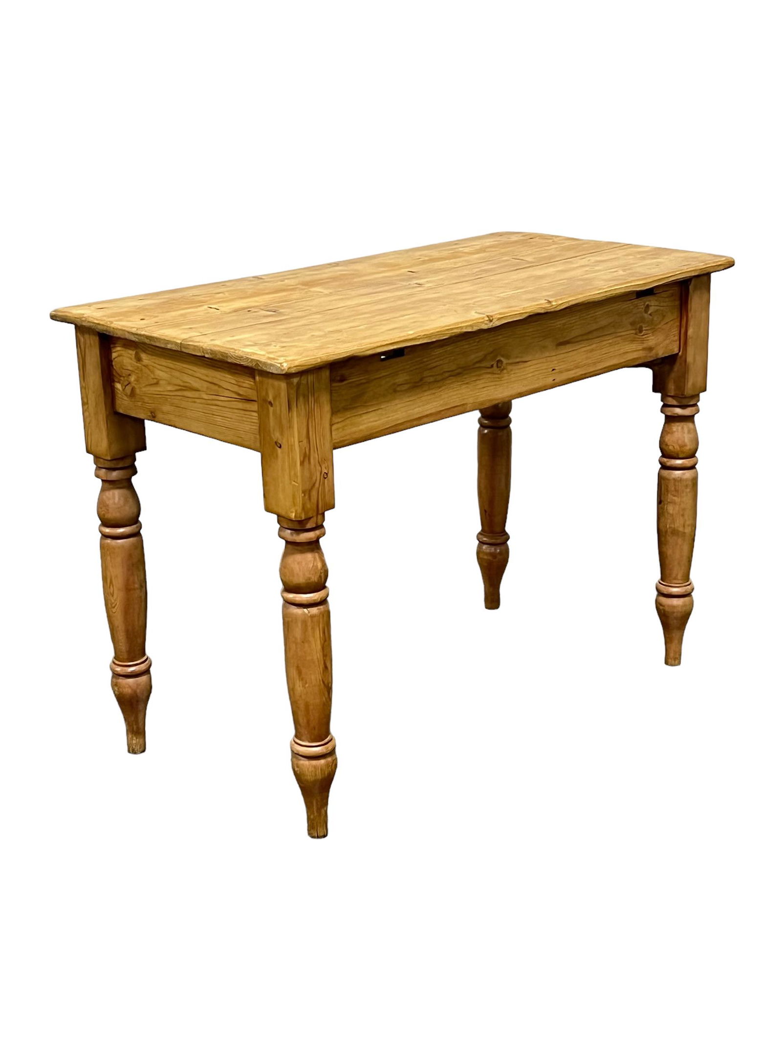 19th C. English Pine Work Table 29 3/4"H,   41 7/8"L,   21 1/4"W (1 of 5)