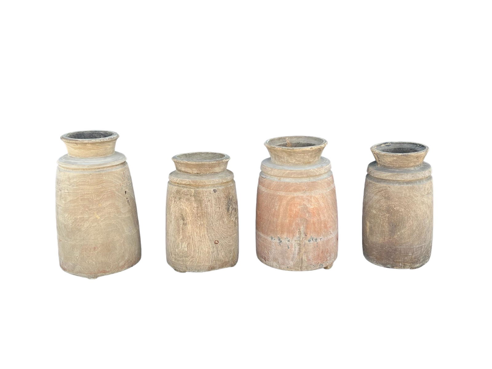 4pc. Lot of Turn Wood Vases tallest  -   20 1/4"H,   11 3/4" diam. (1 of 16)