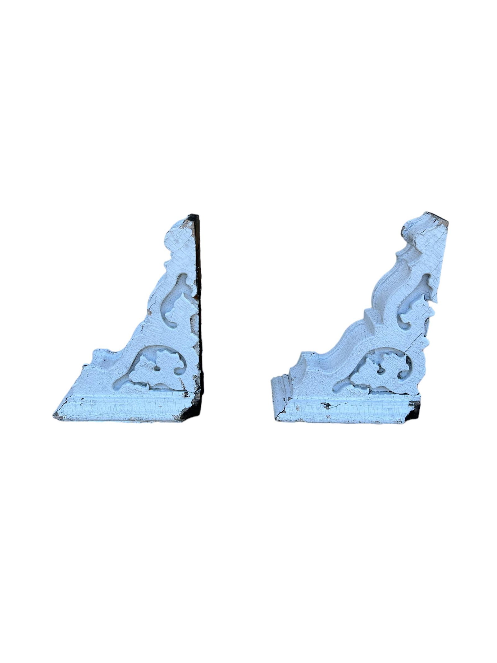 Pair Of Painted Corbels 24"H x 17 1/2" x 10" ea.: Pair Of Painted Corbels 24"H x 17 1/2" x 10" ea.