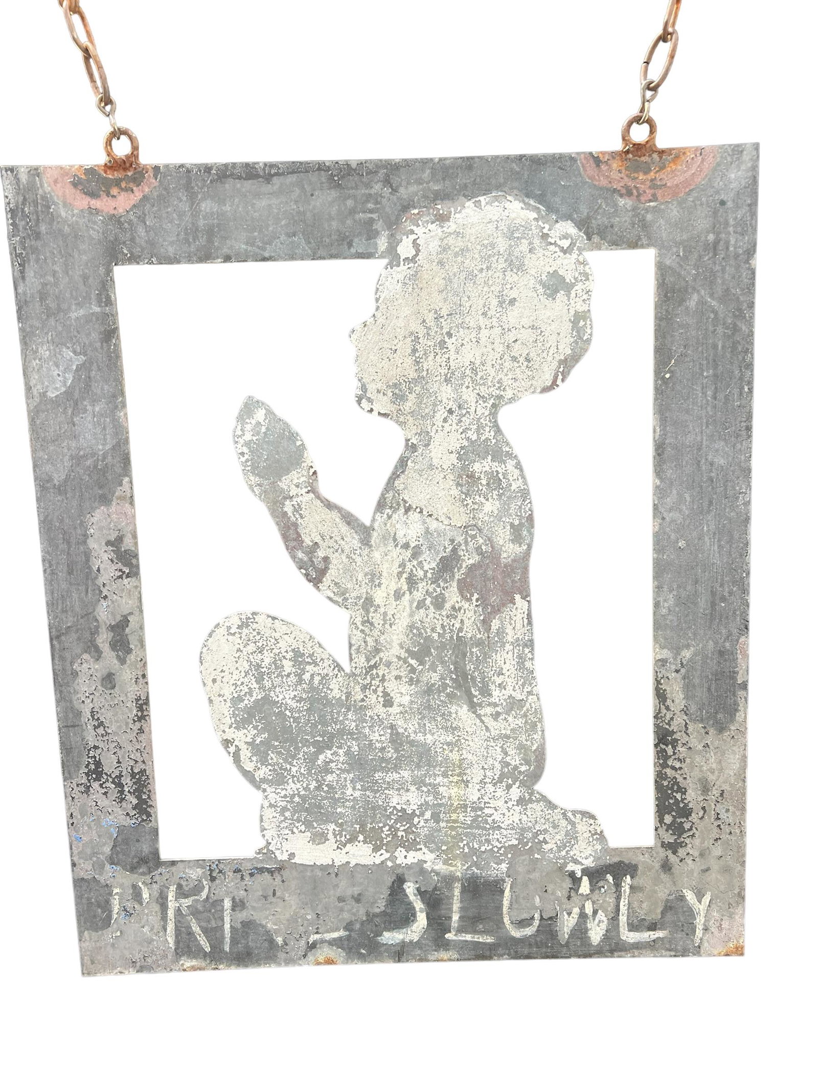 Drive Slowly Metal Sign 40 1/2"H   x   39" (1 of 10)