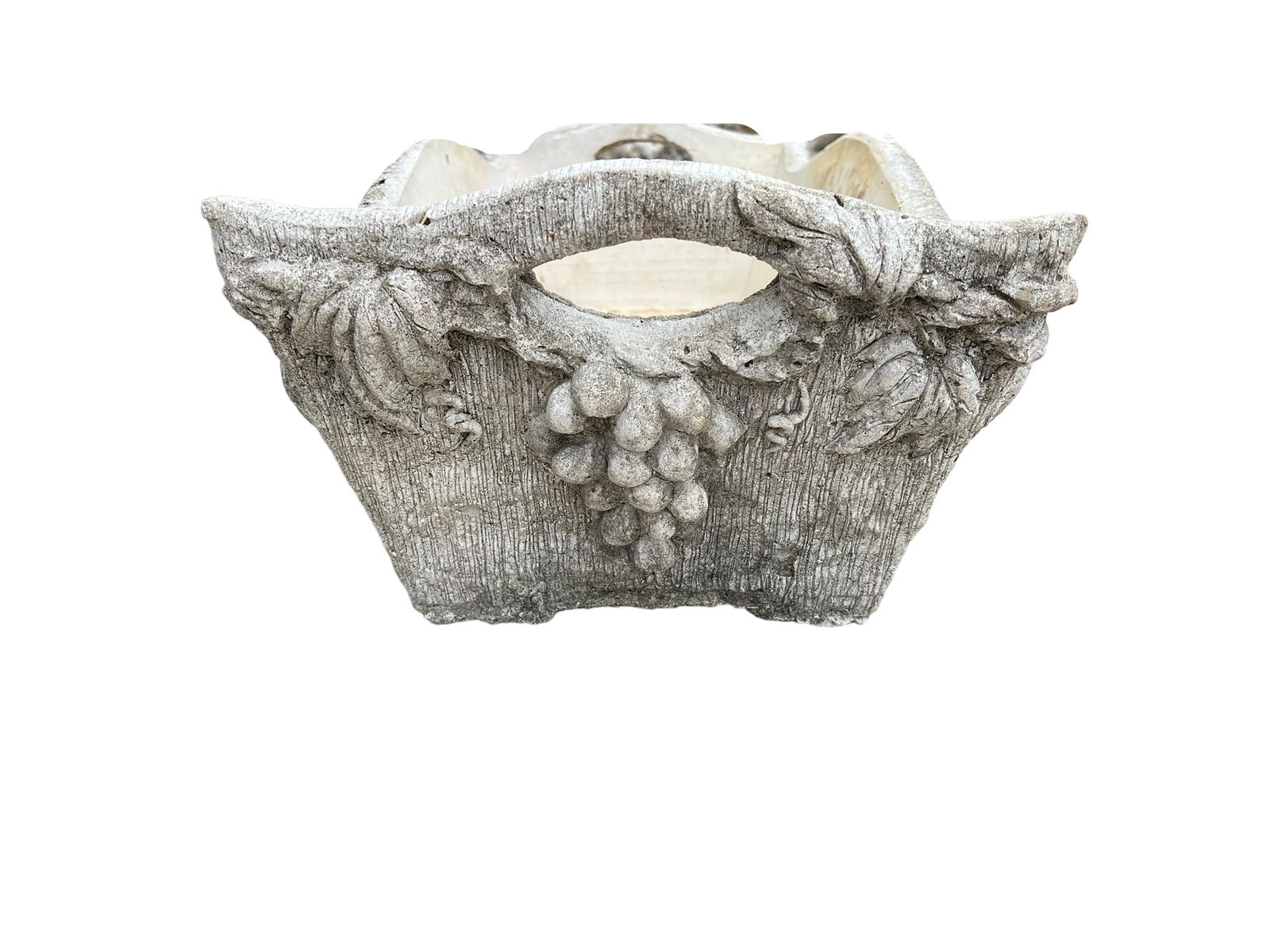 3 Piece Concrete Planters w/ Grape Clusters 9 1/2"H,   23 3/8"   x   14 3/4"   ea. (1 of 14)