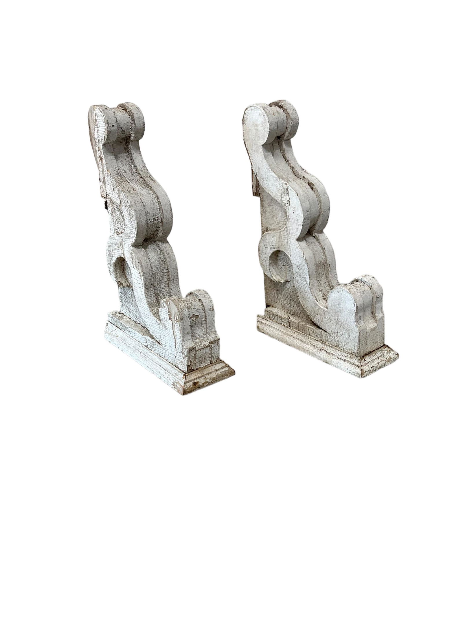 Pair Of Architectural Painted Corbels 19 1/2"H   x   12 1/2"   x   5"   ea. (1 of 8)