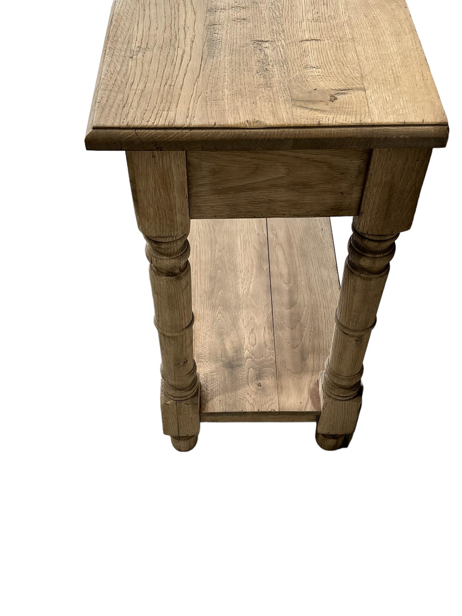 French Bleached Console Table 27 3/4"H   x   13 1/2"W   x   47 1/4"L (1 of 10)