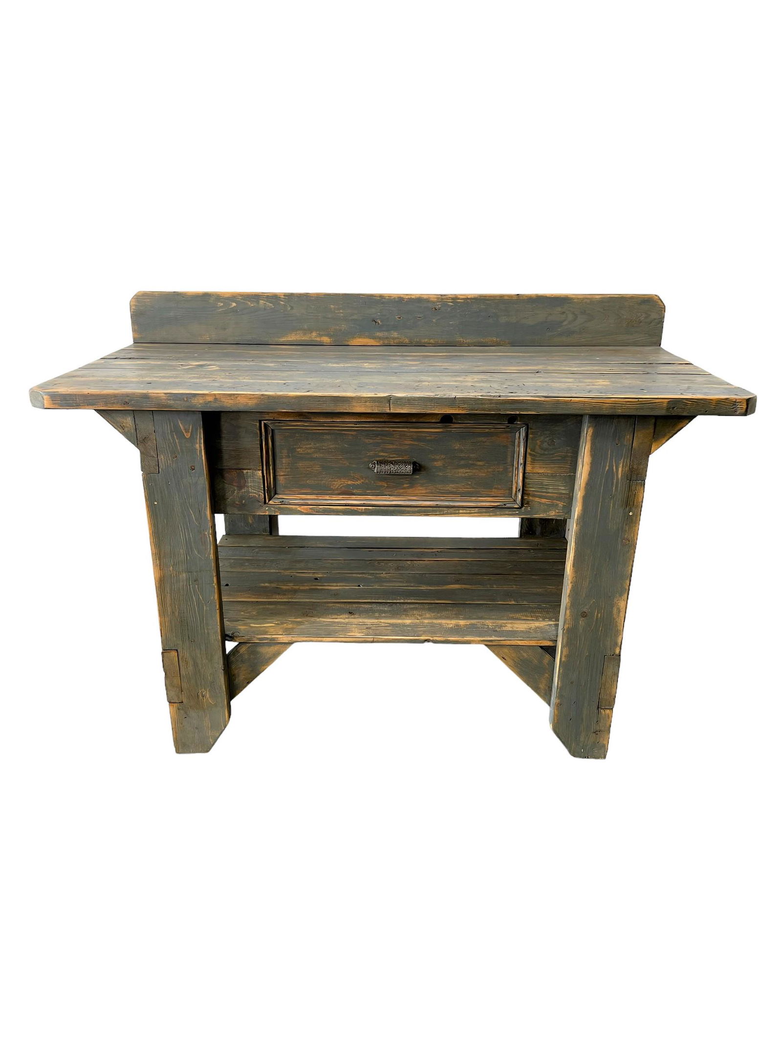 Painted One Drawer Work Table 40"H,   57 3/4"L,   29 1/8"W (1 of 16)