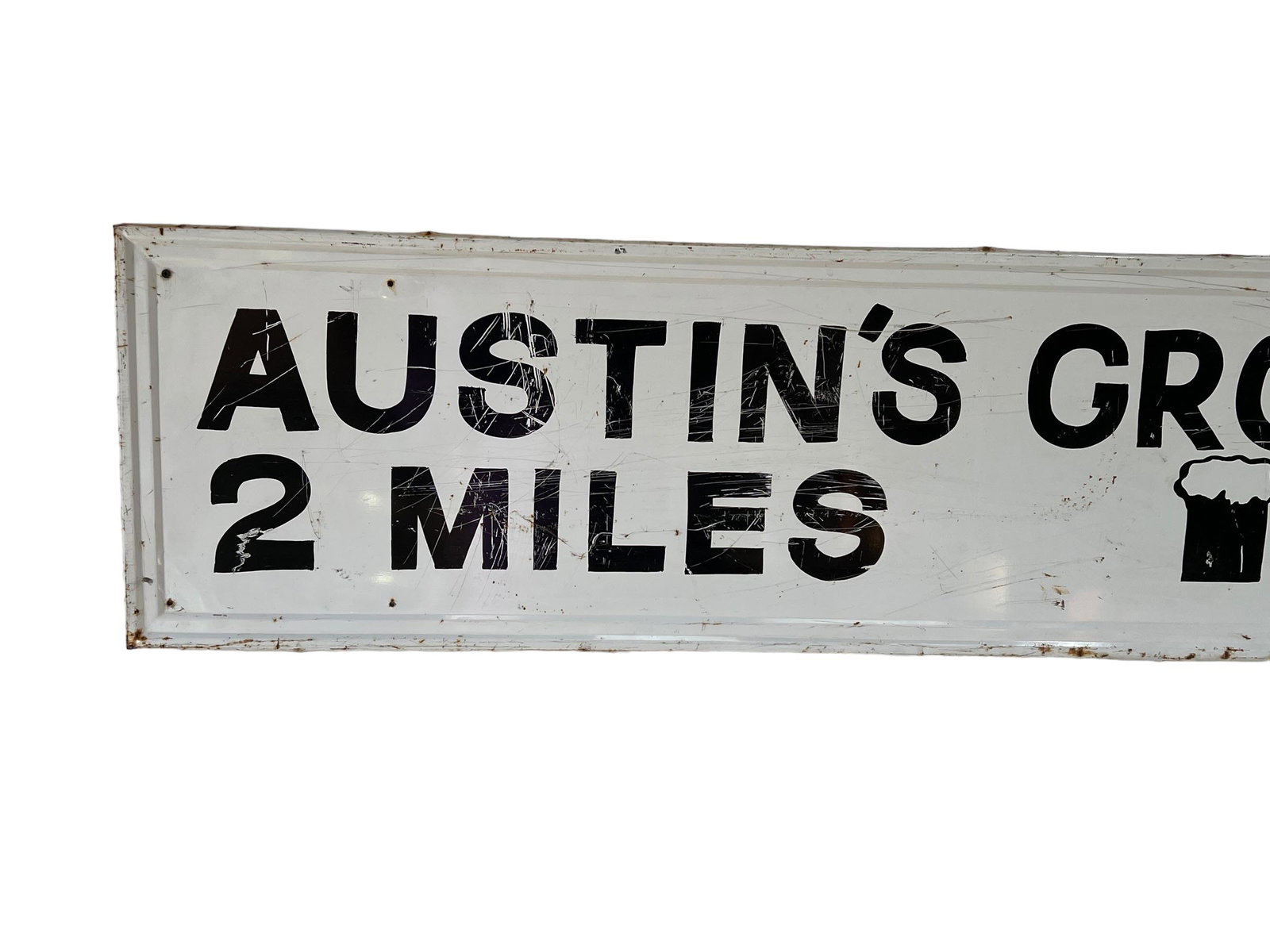 Austin's Grocery Sign  -    metal 16 1/4"  x   67" (1 of 6)
