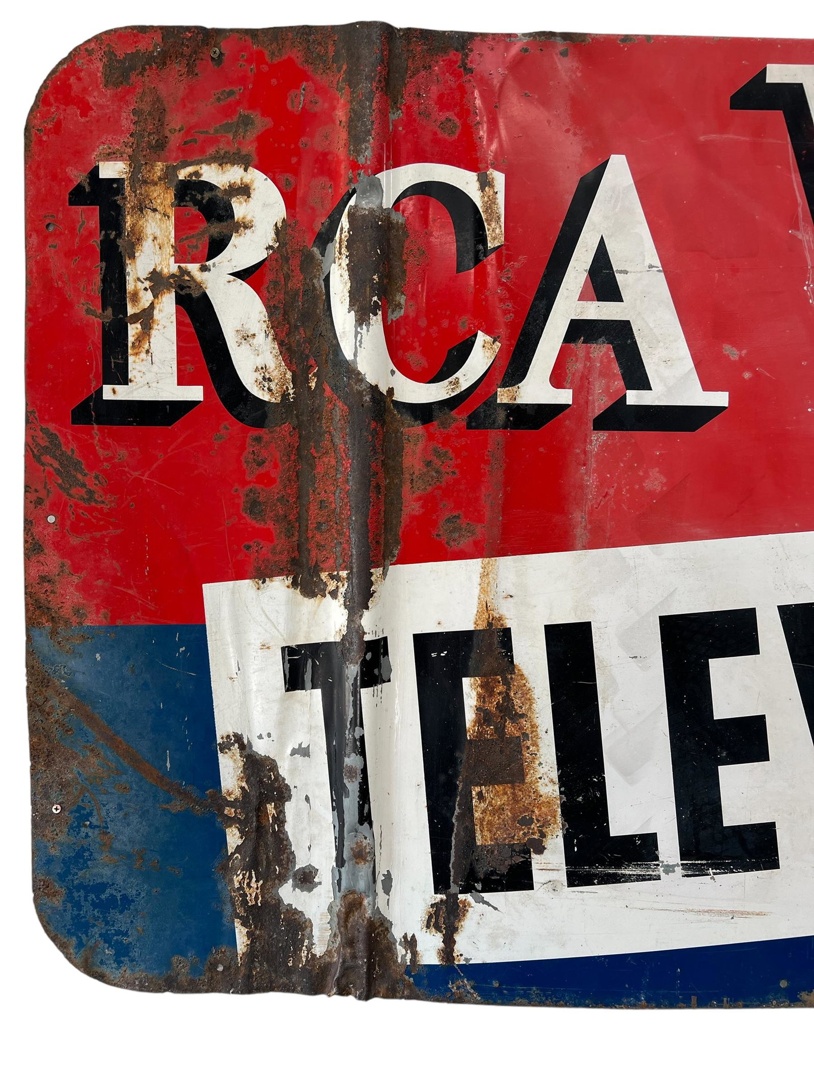 RCA Victor Television Sign Metal Double Sided - 36"  x   79" (1 of 10)