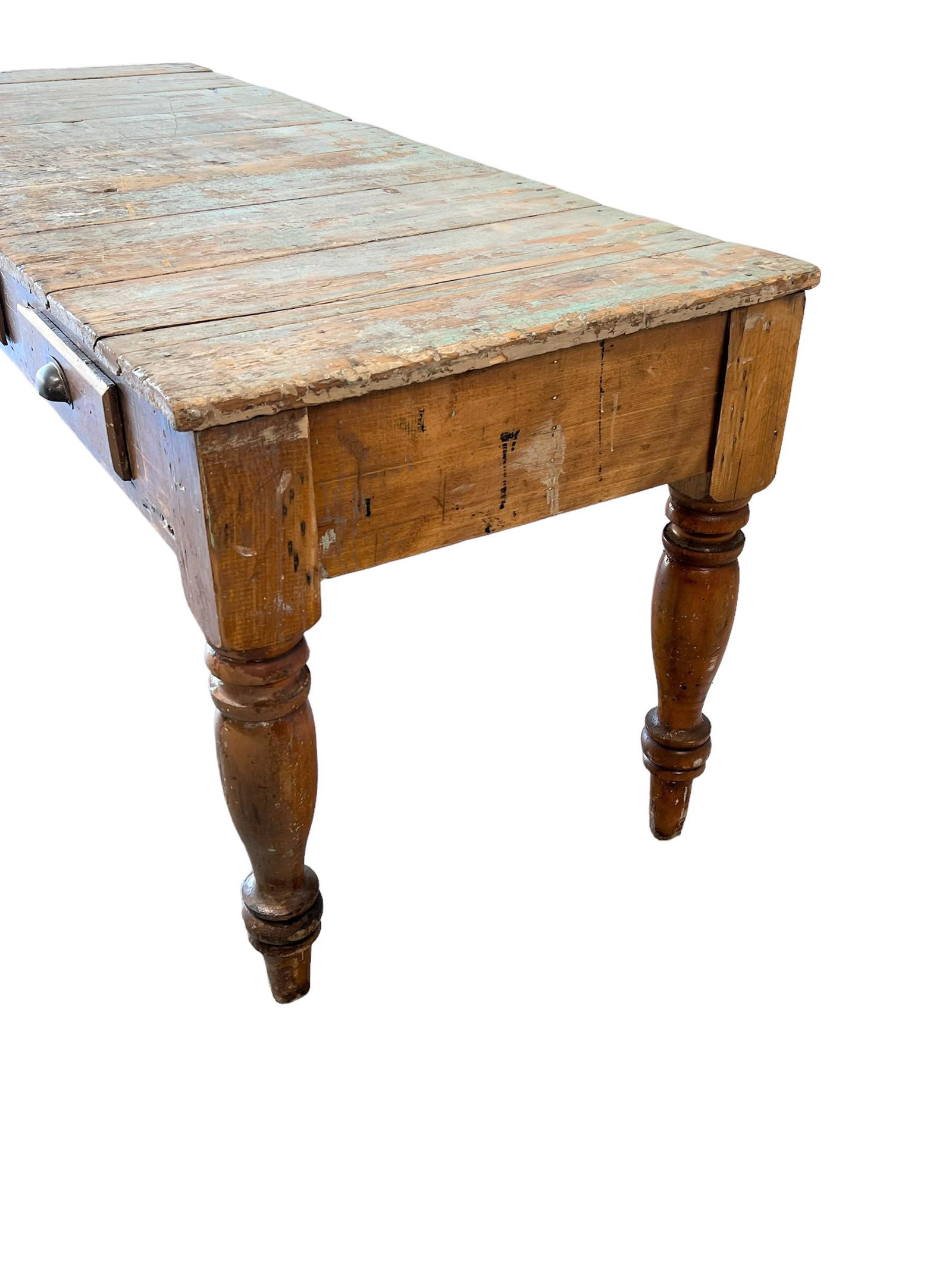 Pa. Farm Table w/ Drawers 29"H,   66 1/4"L,   25 3/4"W (1 of 16)