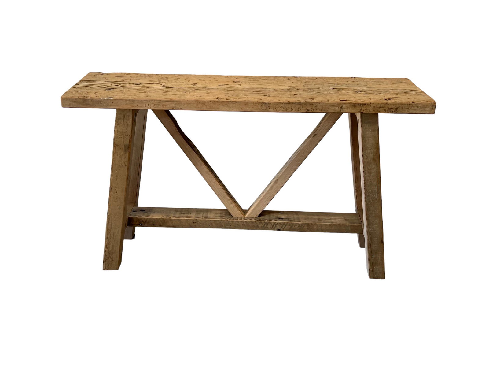 Bleached Work Table 30"H,   52"L,  14 1/4"W (1 of 12)