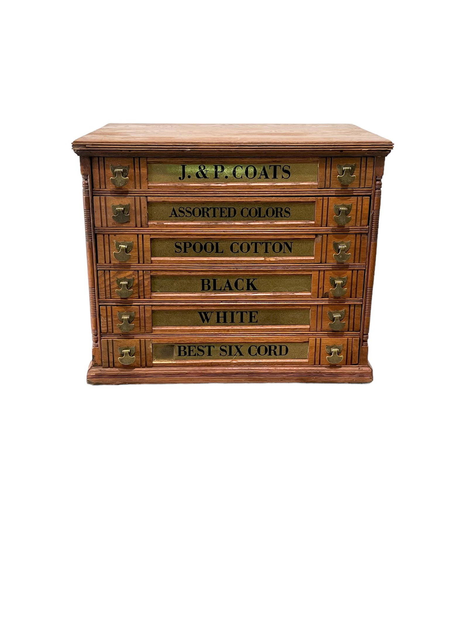 J & P Coats Spool Cabinet 20 1/2"H   x   24 1/2"   x   17 3/4" (1 of 7)