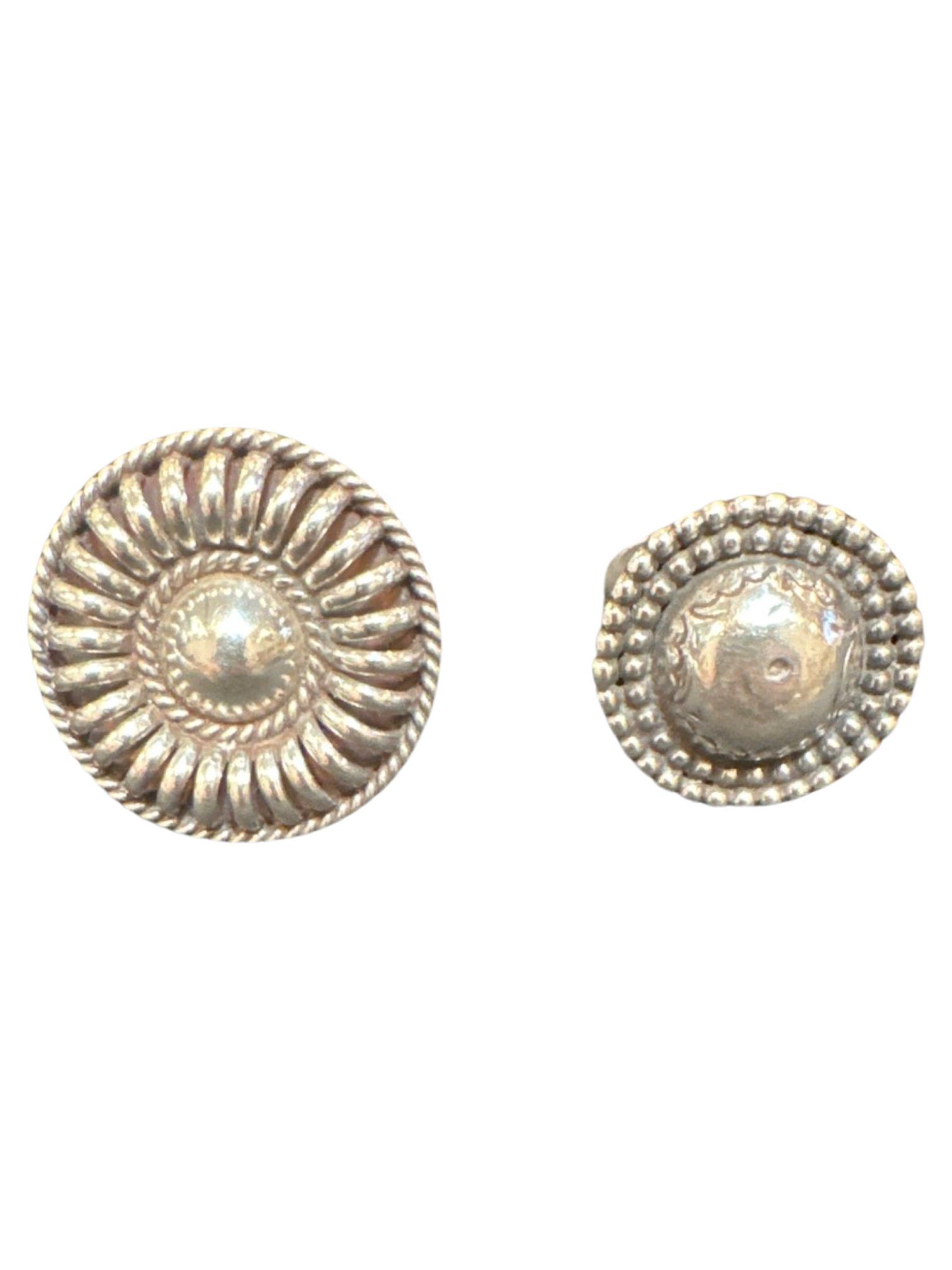 2 piece lot of Round Silver Rings one is a Thomas Charley ribbed melon ring; sizes: 4 1/2 (marked (1 of 5)