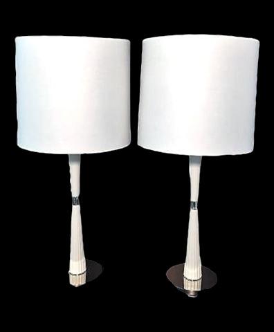 Pair Visual Comfort Refined Rib Lamps (1 of 4)